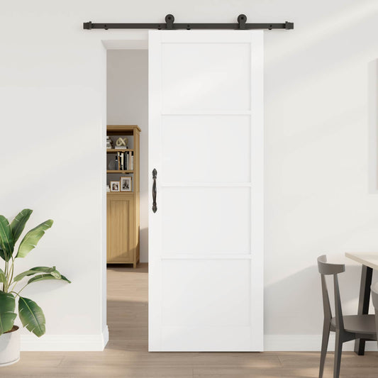 Csúszó ajtó ORKDAL Fehér 83 x 232 cm Tömör Fenyőfa