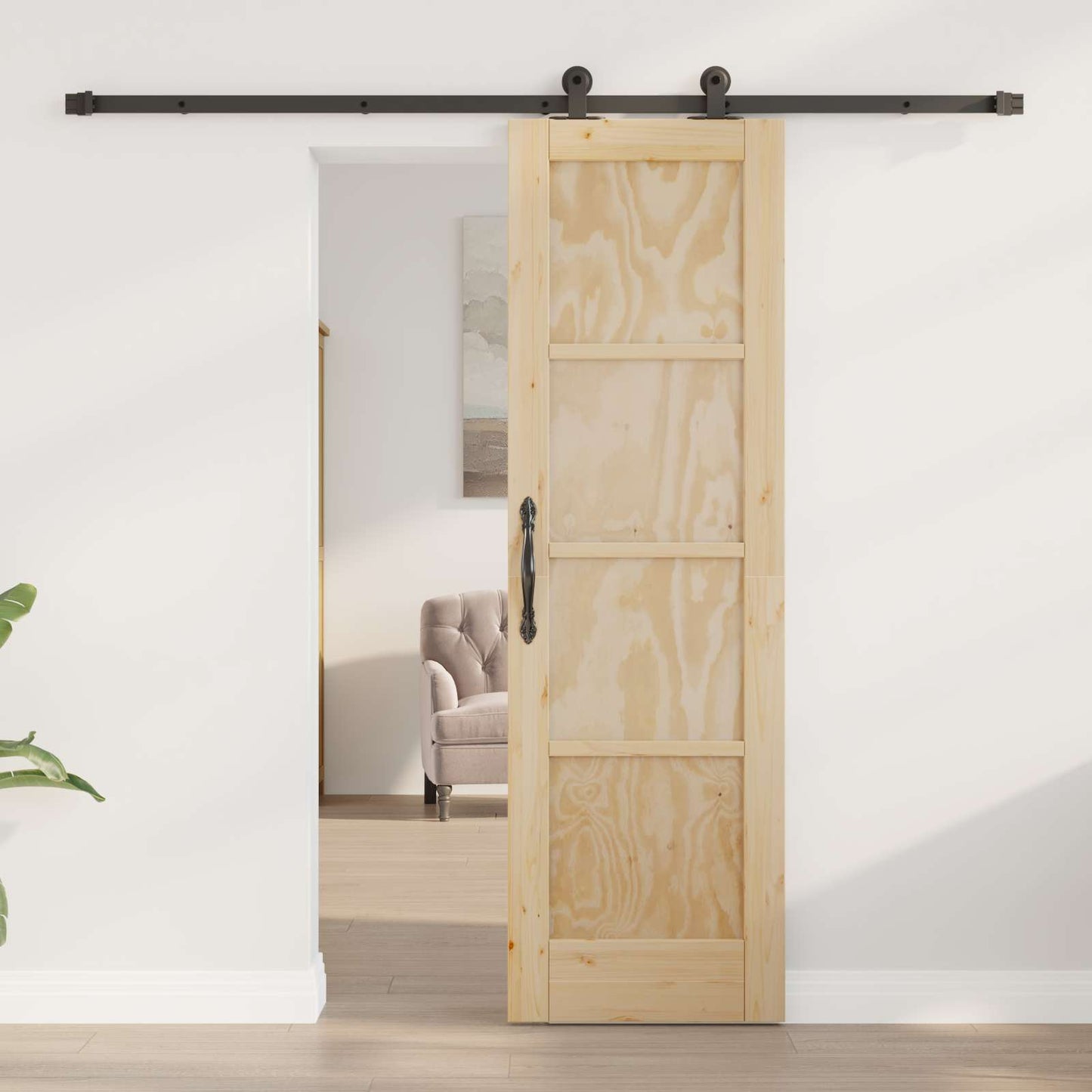 Csúszó ajtó ORKDAL Természetes 61 x 198,5 cm Tömör Fenyőfa