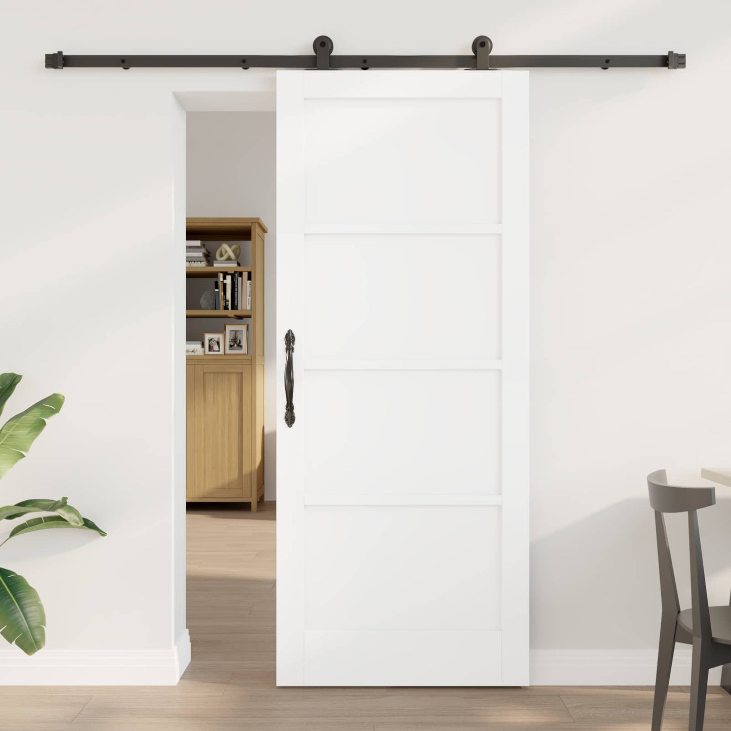 Csúszó ajtó ORKDAL Fehér 83 x 202 cm Tömör Fenyőfa
