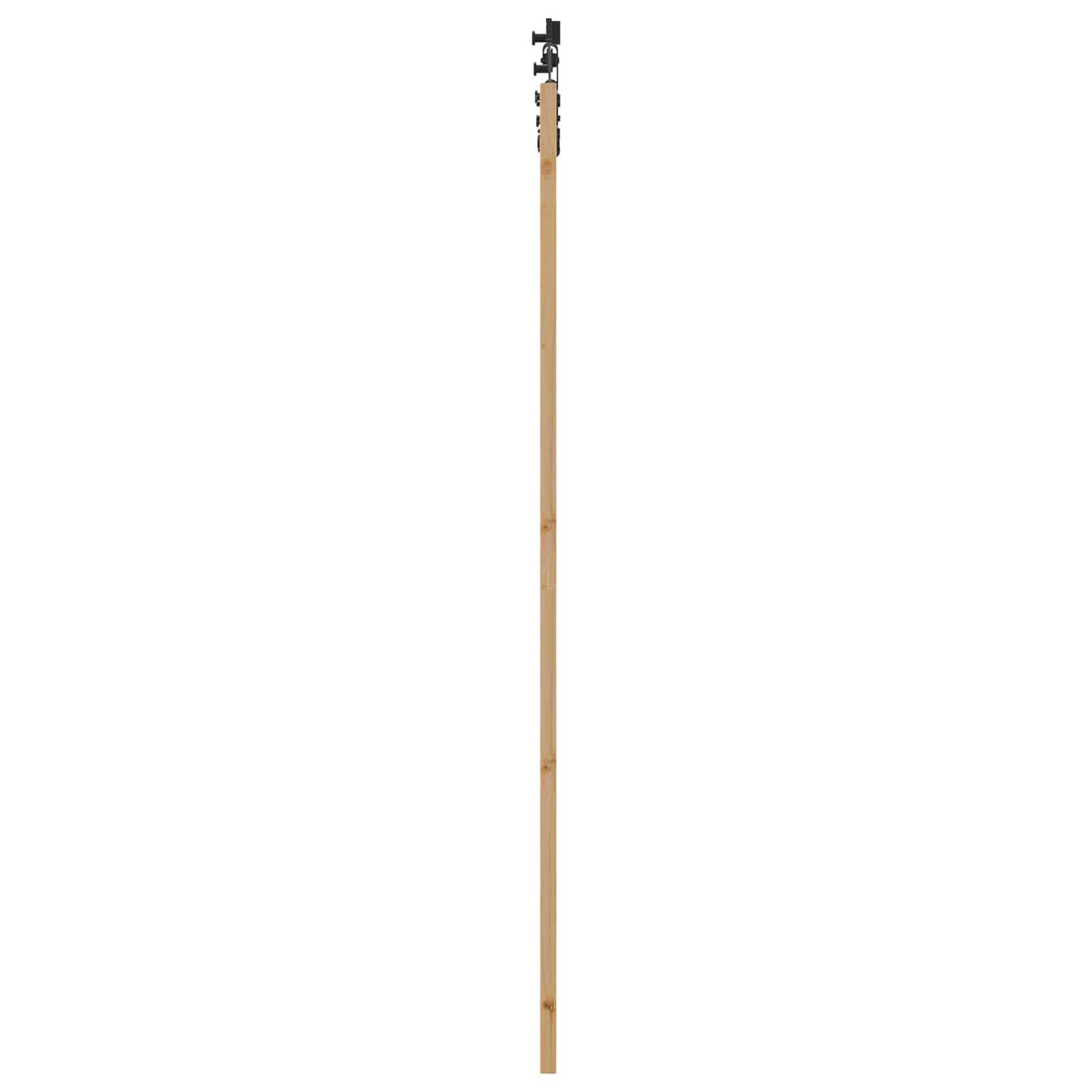Csúszó ajtó Természetes és Fekete 83 x 232 cm Tömör Fenyőfa
