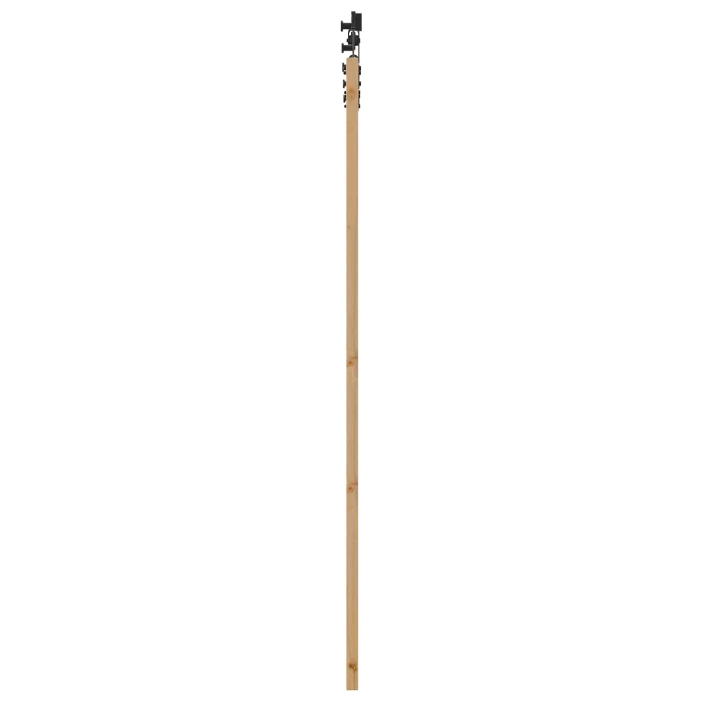Csúszó ajtó Természetes és Fekete 86 x 198,5 cm Tömör Fenyőfa