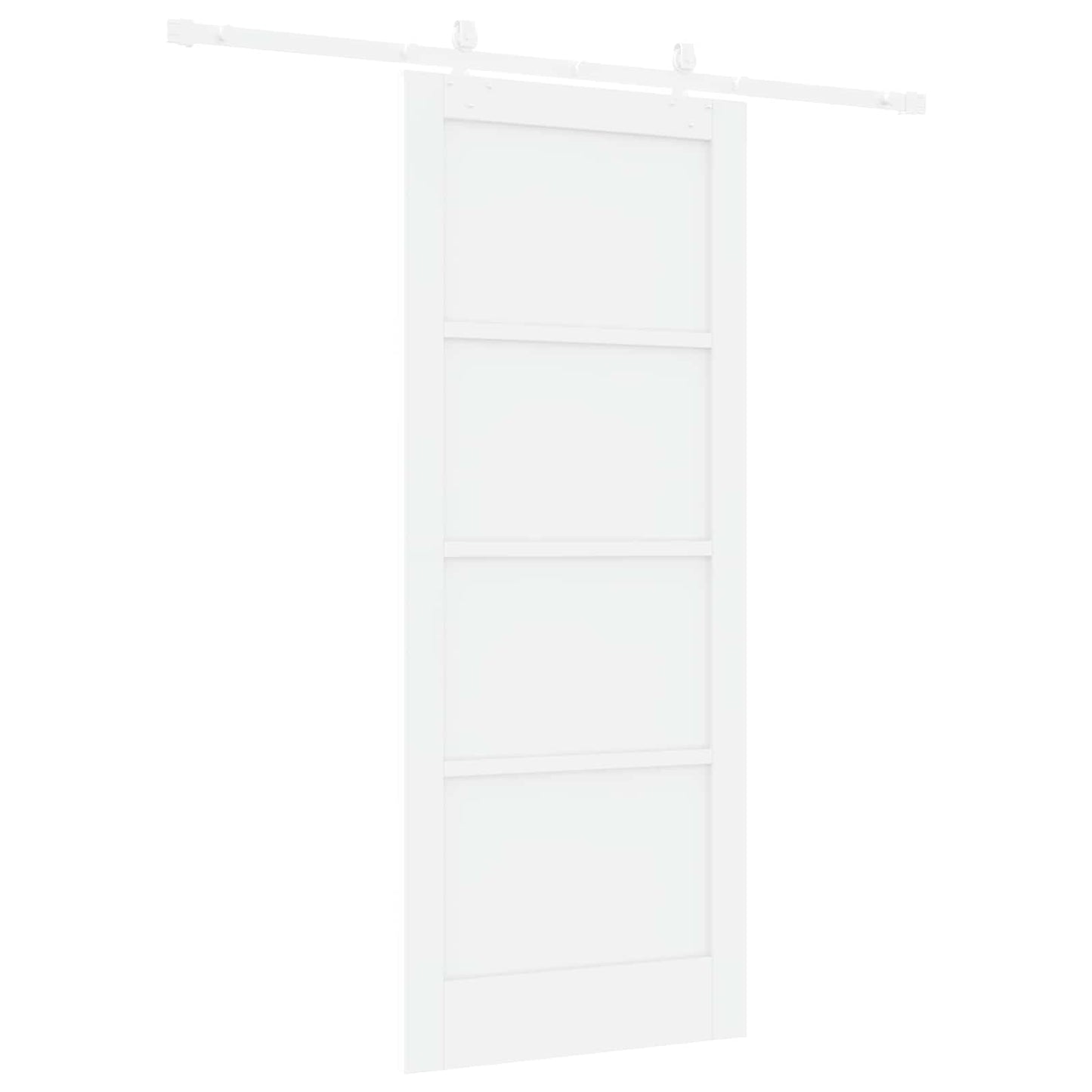 Csúszó ajtó Fehér 83 x 202 cm Tömör Fenyőfa
