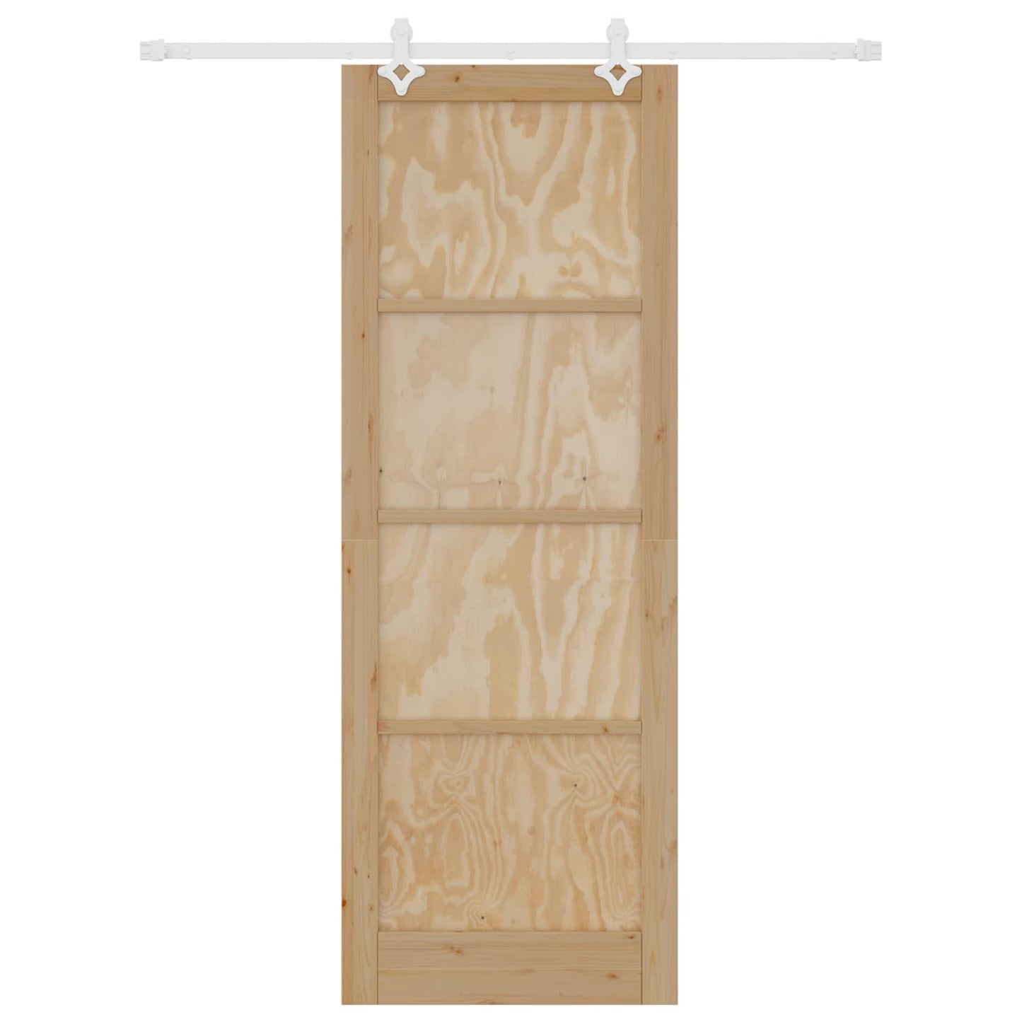 Csúszó ajtó Természetes és Fehér 83 x 232 cm Tömör Fenyőfa