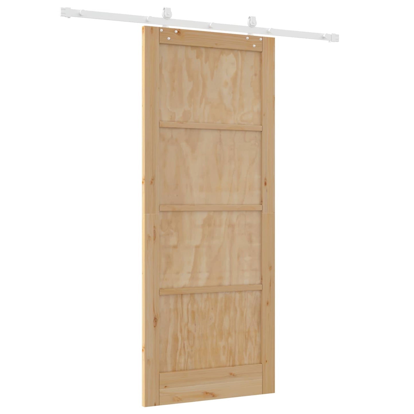Csúszó ajtó Természetes és Fehér 86 x 211 cm Tömör Fenyőfa