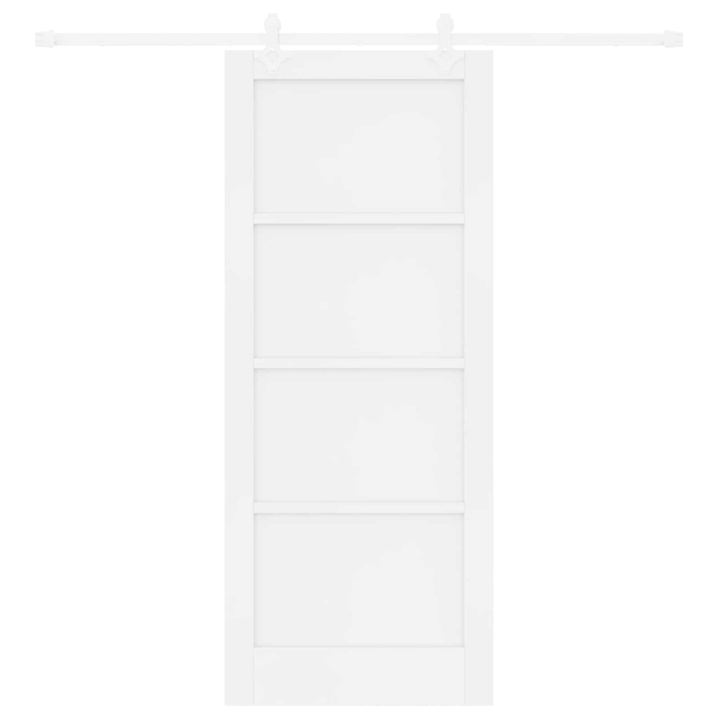 Csúszó ajtó Fehér 83 x 202 cm Tömör Fenyőfa