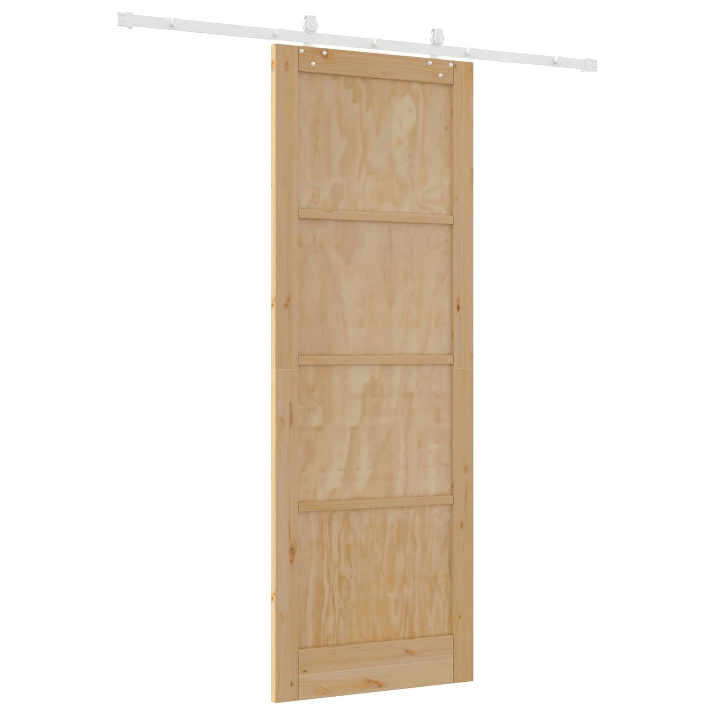 Csúszó ajtó Természetes és Fehér 83 x 232 cm Tömör Fenyőfa