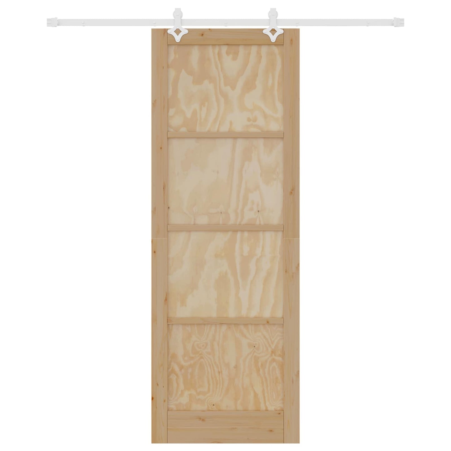 Csúszó ajtó Természetes és Fehér 83 x 232 cm Tömör Fenyőfa