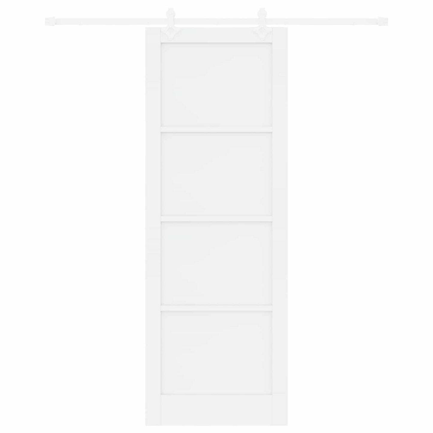 Csúszó ajtó Fehér 83 x 232 cm Tömör Fenyőfa
