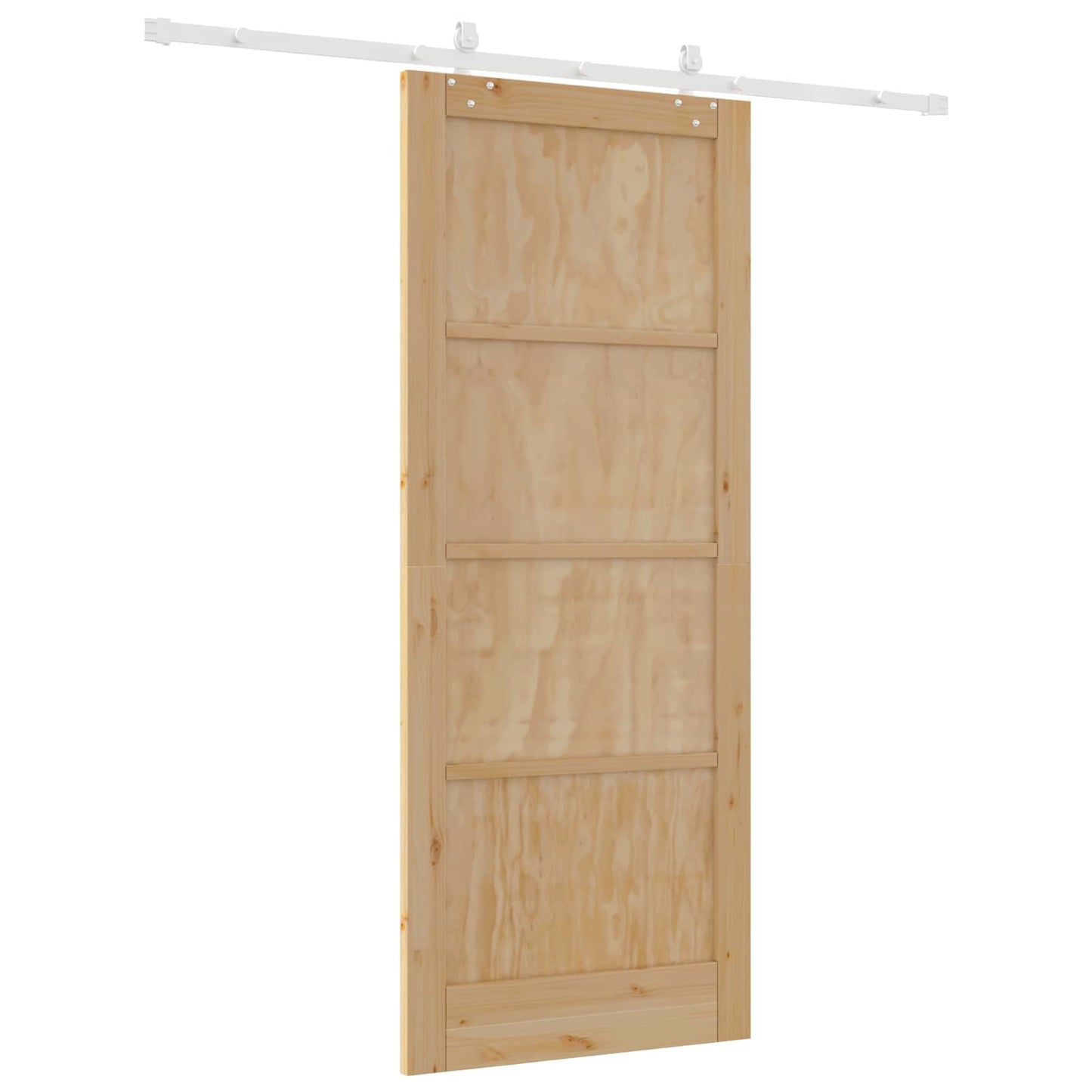 Csúszó ajtó Természetes és Fehér 86 x 211 cm Tömör Fenyőfa
