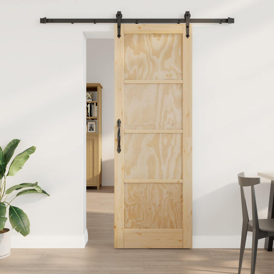 Csúszó ajtó ORKDAL Természetes és Fekete 73,5 x 211 cm