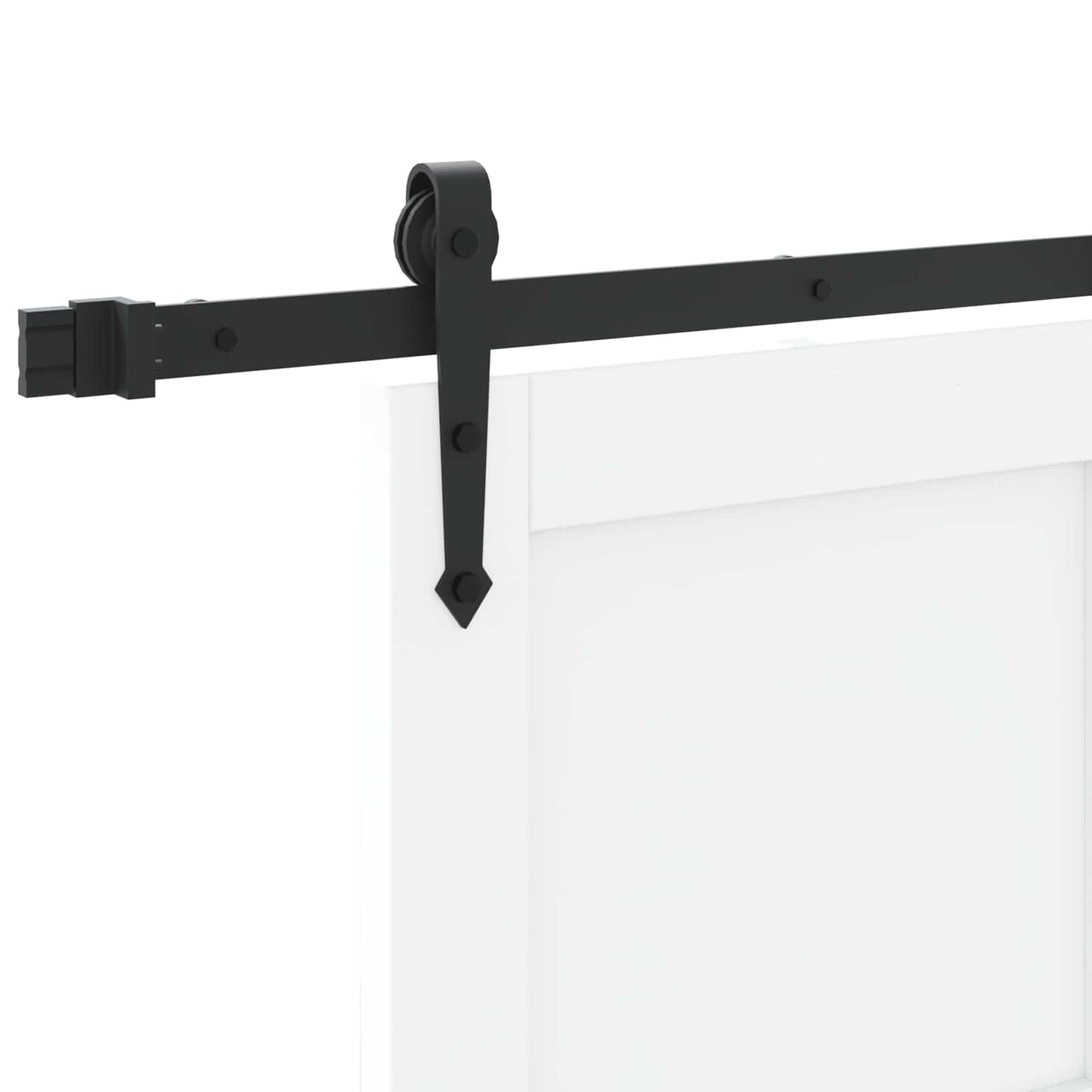 Csúszó ajtó ORKDAL Fehér és Fekete 83 x 202 cm Tömör Fenyőfa