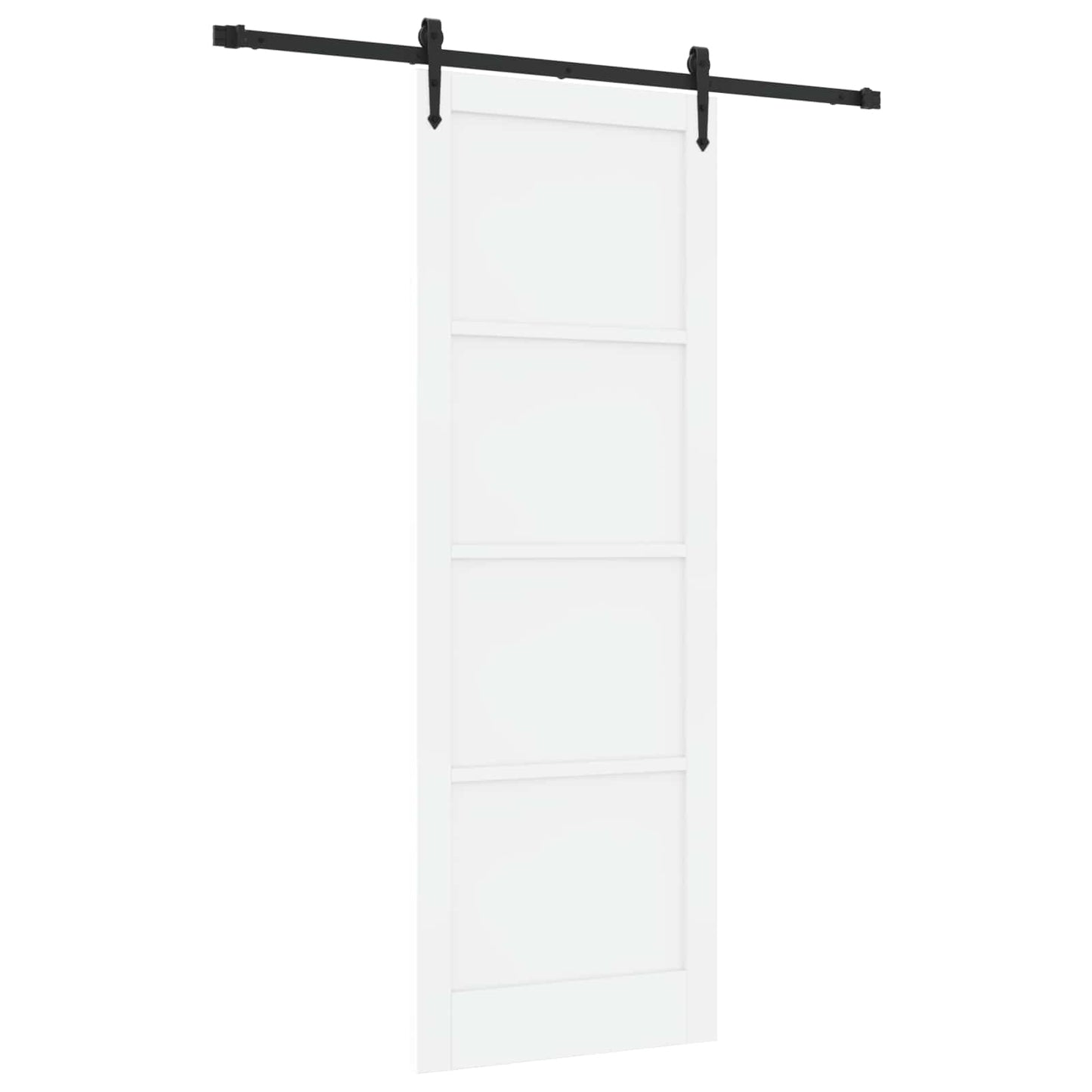 Csúszó ajtó ORKDAL Fehér és Fekete 83 x 232 cm Tömör Fenyőfa