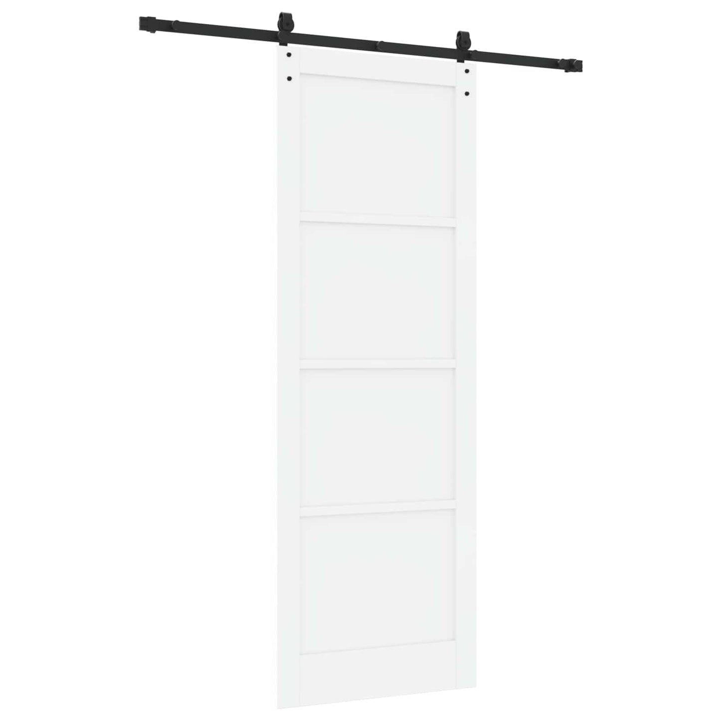Csúszó ajtó ORKDAL Fehér és Fekete 83 x 232 cm Tömör Fenyőfa