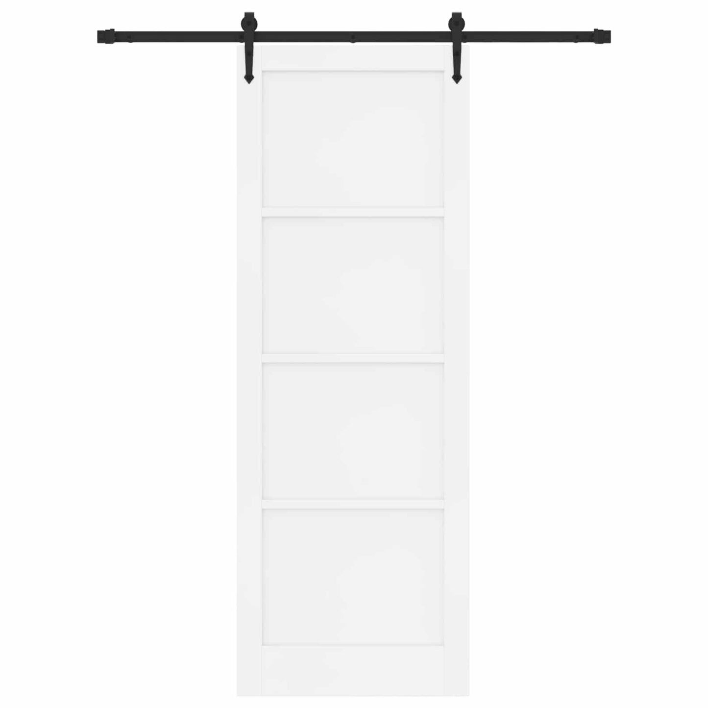Csúszó ajtó ORKDAL Fehér és Fekete 83 x 232 cm Tömör Fenyőfa