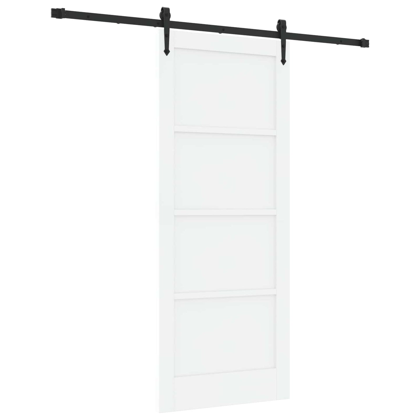 Csúszó ajtó ORKDAL Fehér és Fekete 83 x 202 cm Tömör Fenyőfa