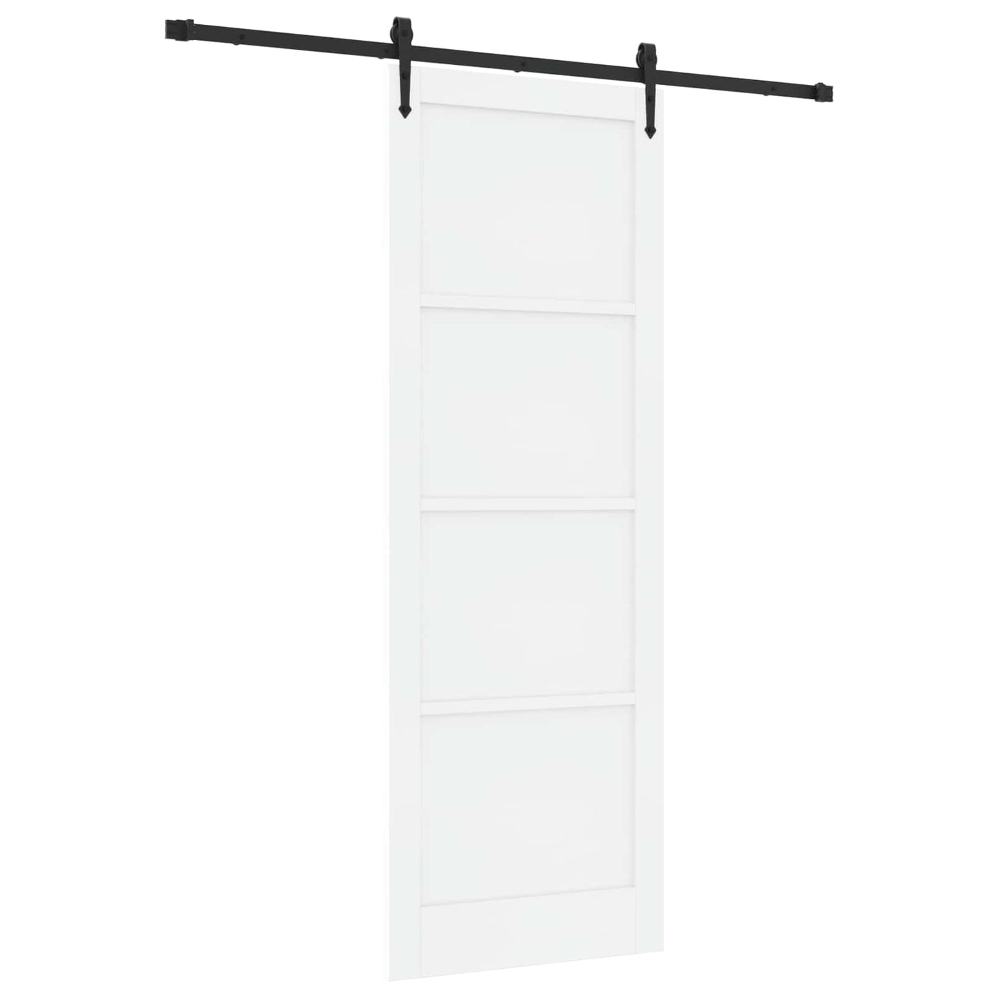 Csúszó ajtó ORKDAL Fehér és Fekete 83 x 232 cm Tömör Fenyőfa