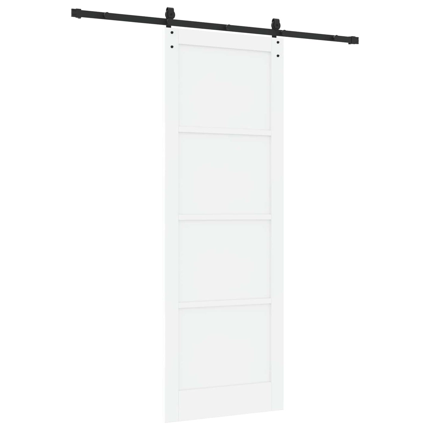 Csúszó ajtó ORKDAL Fehér és Fekete 83 x 232 cm Tömör Fenyőfa