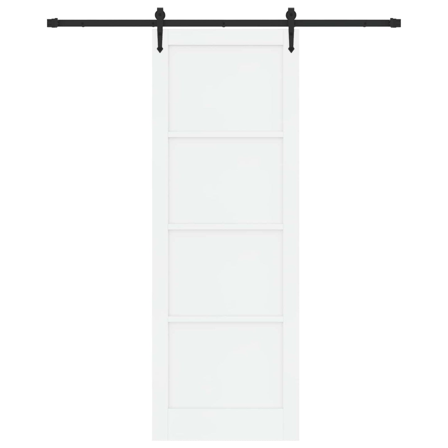Csúszó ajtó ORKDAL Fehér és Fekete 83 x 232 cm Tömör Fenyőfa