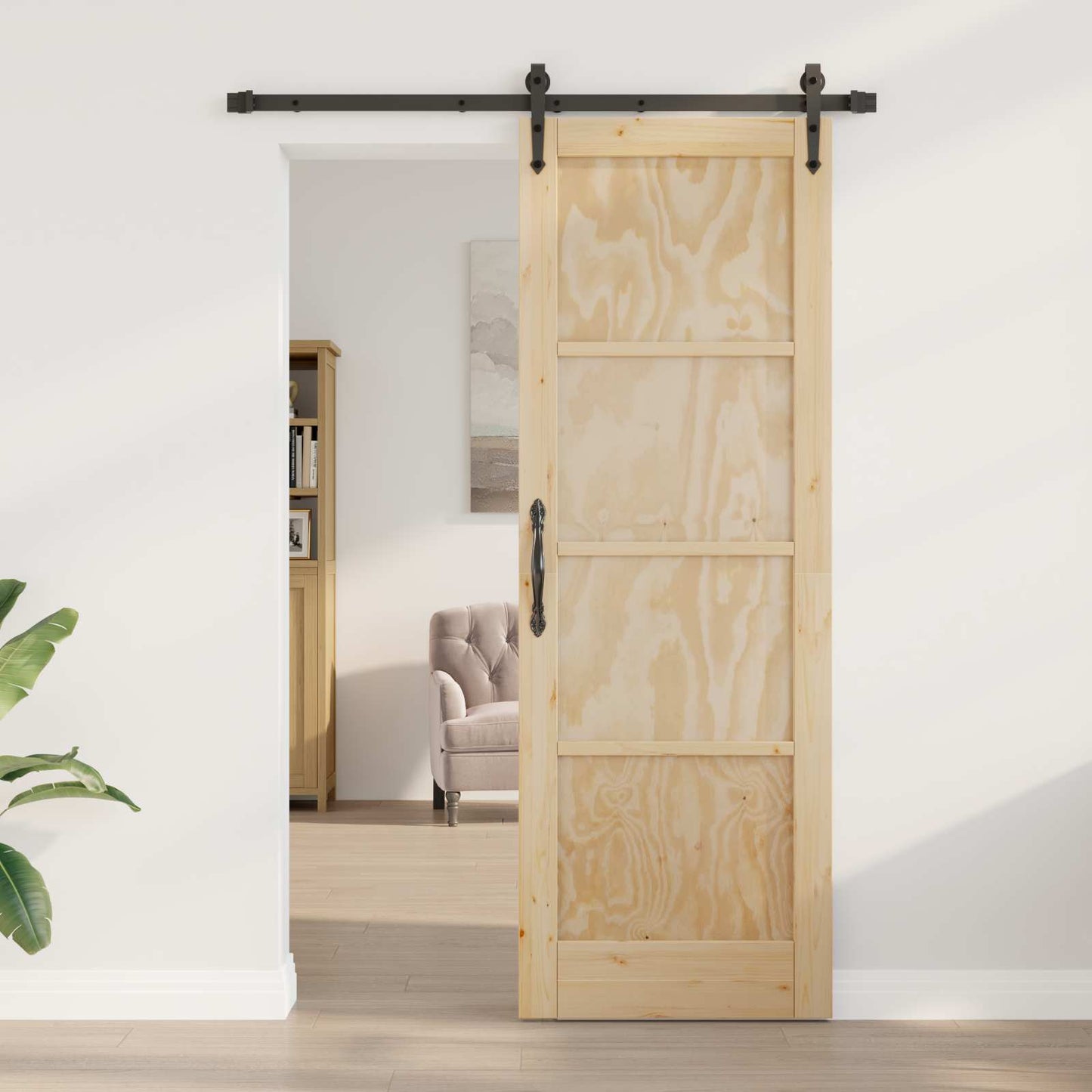 Csúszó ajtó ORKDAL Természetes 73,5 x 211 cm Tömör Fenyőfa