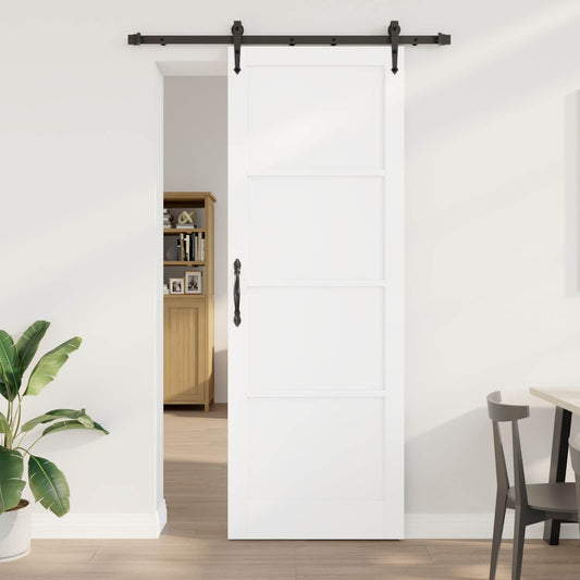 Csúszó ajtó ORKDAL Fehér 83 x 232 cm Tömör Fenyőfa