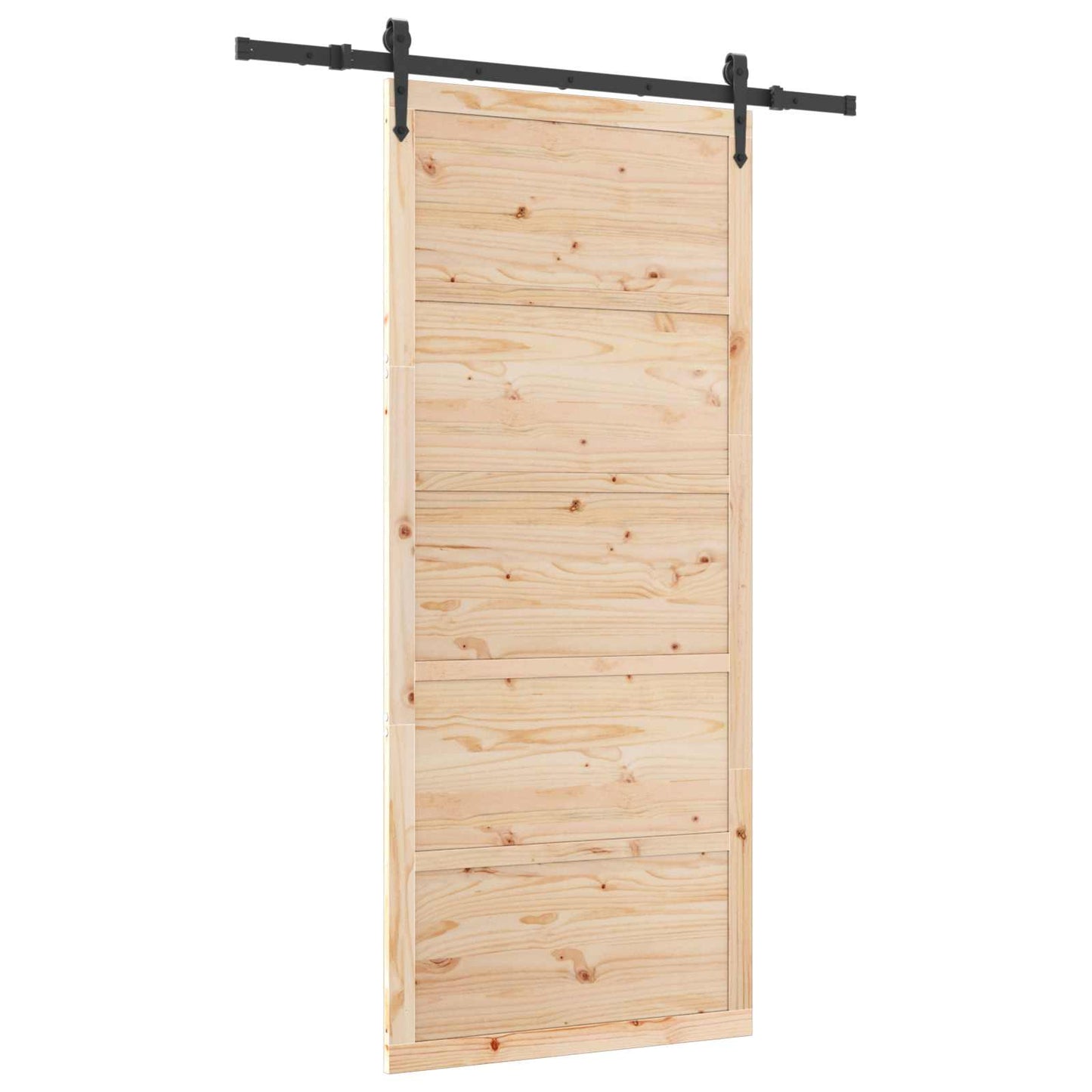 Csúszó ajtó Természetes 80 x 208 cm Tömör Fenyőfa