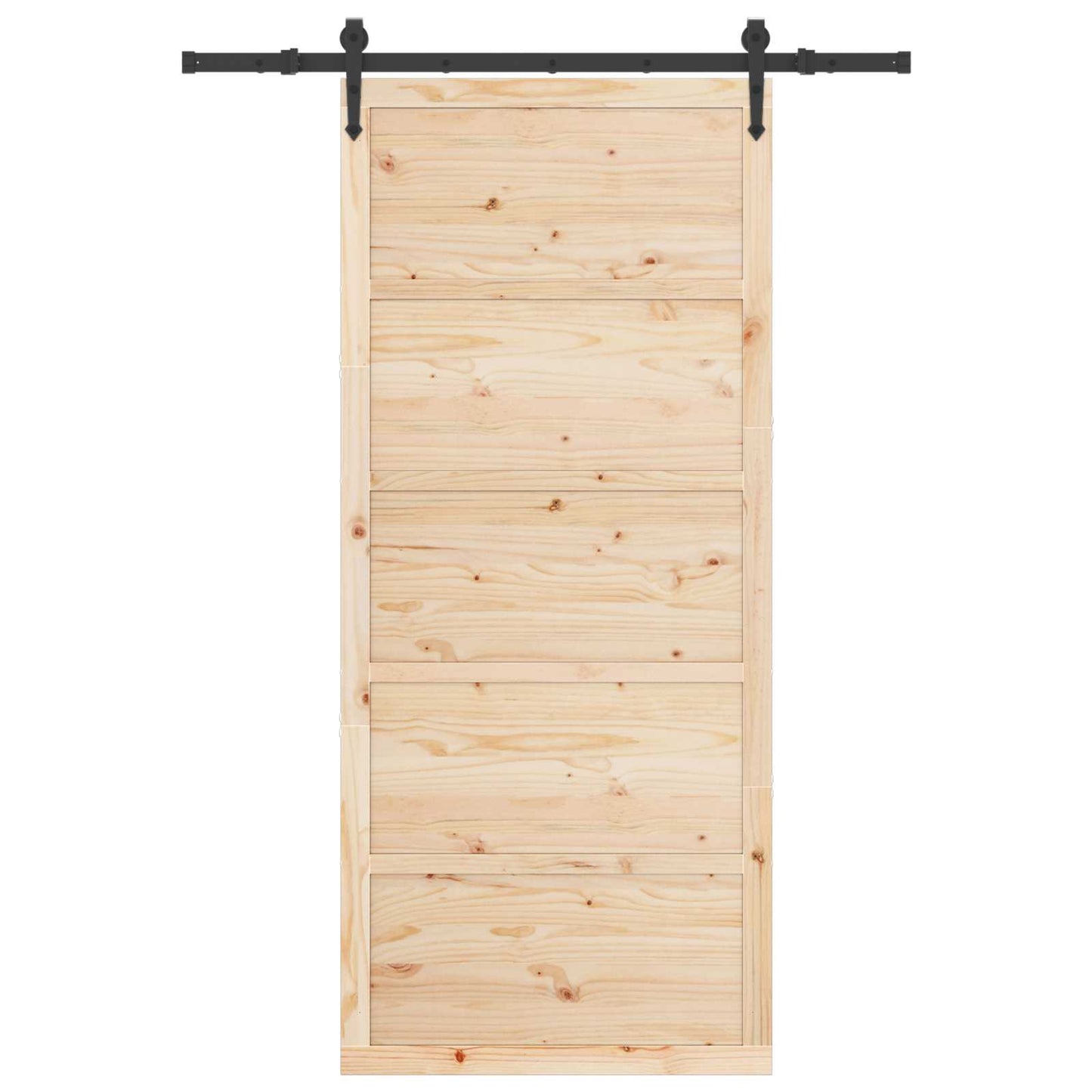 Csúszó ajtó Természetes 80 x 208 cm Tömör Fenyőfa