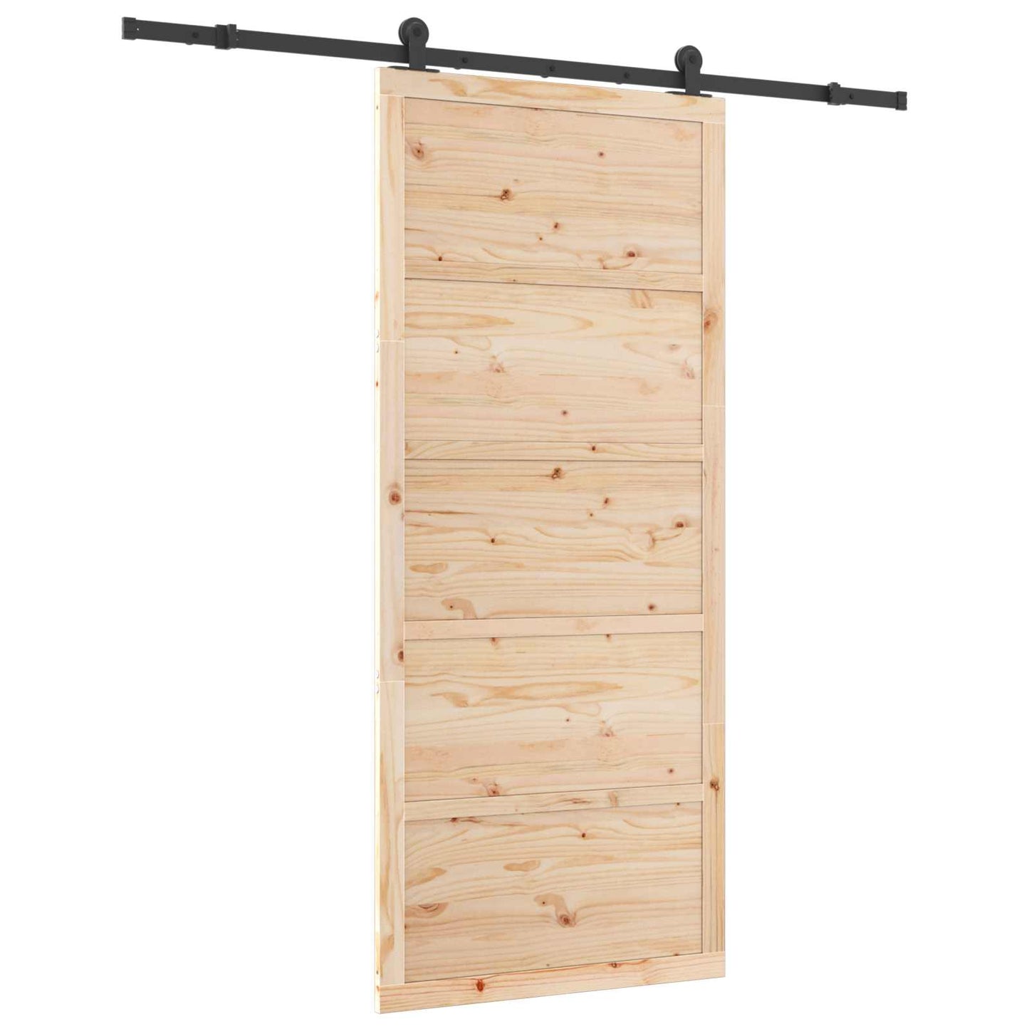Csúszó ajtó Természetes 100 x 208 cm Tömör Fenyőfa