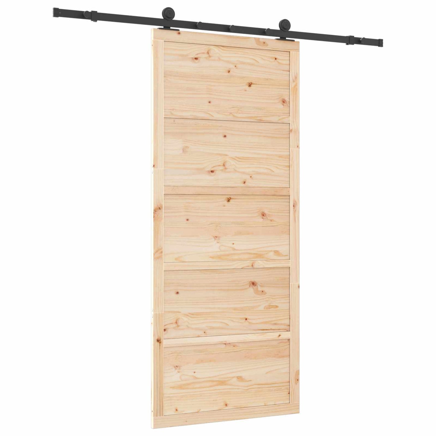 Csúszó ajtó Természetes 100 x 208 cm Tömör Fenyőfa