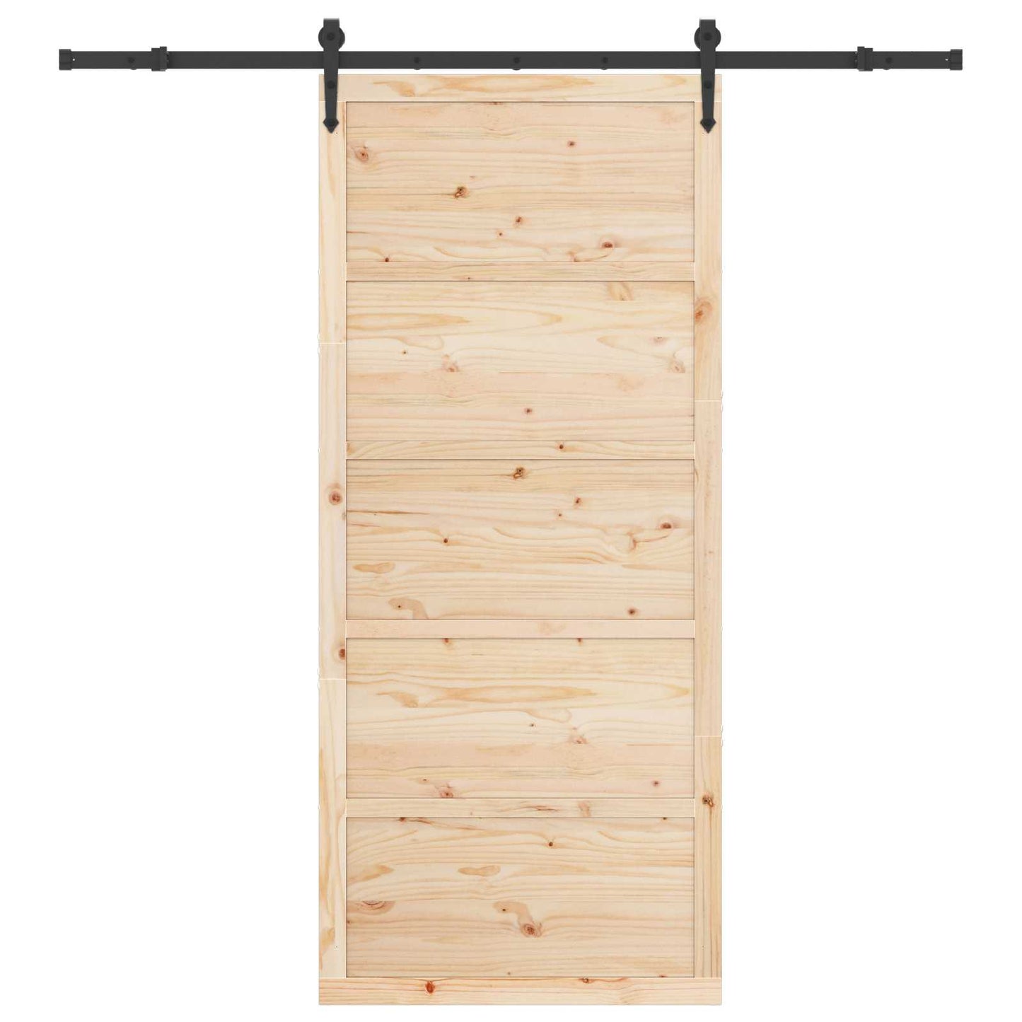 Csúszó ajtó Természetes 80 x 208 cm Tömör Fenyőfa