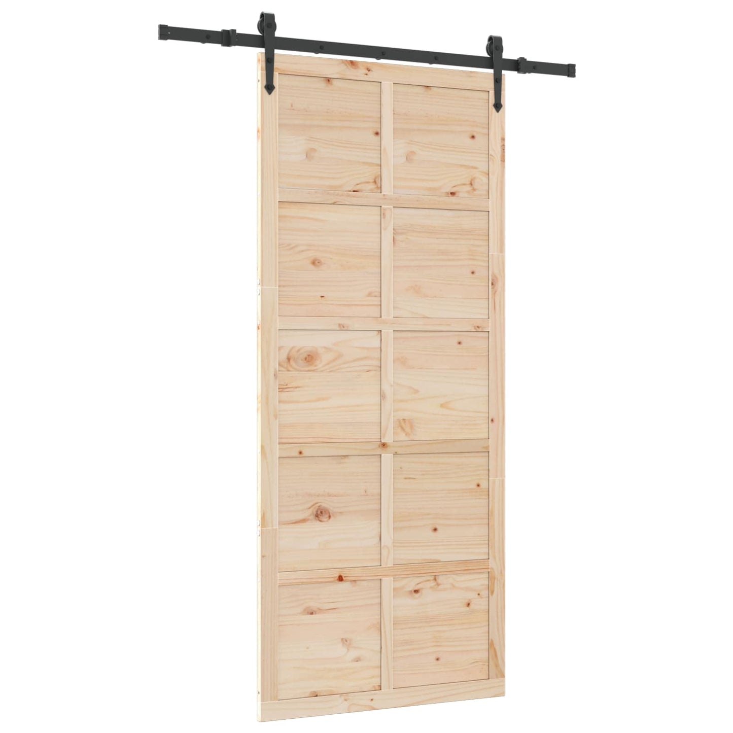 Csúszó ajtó Természetes 80 x 208 cm Tömör Fenyőfa