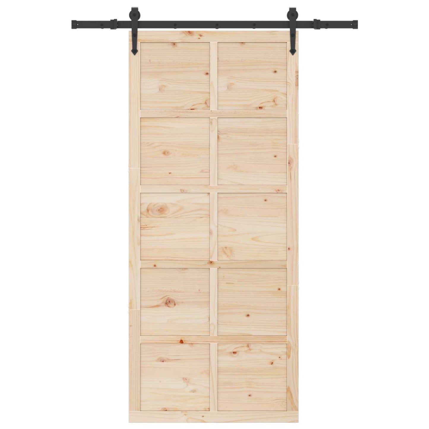 Csúszó ajtó Természetes 80 x 208 cm Tömör Fenyőfa