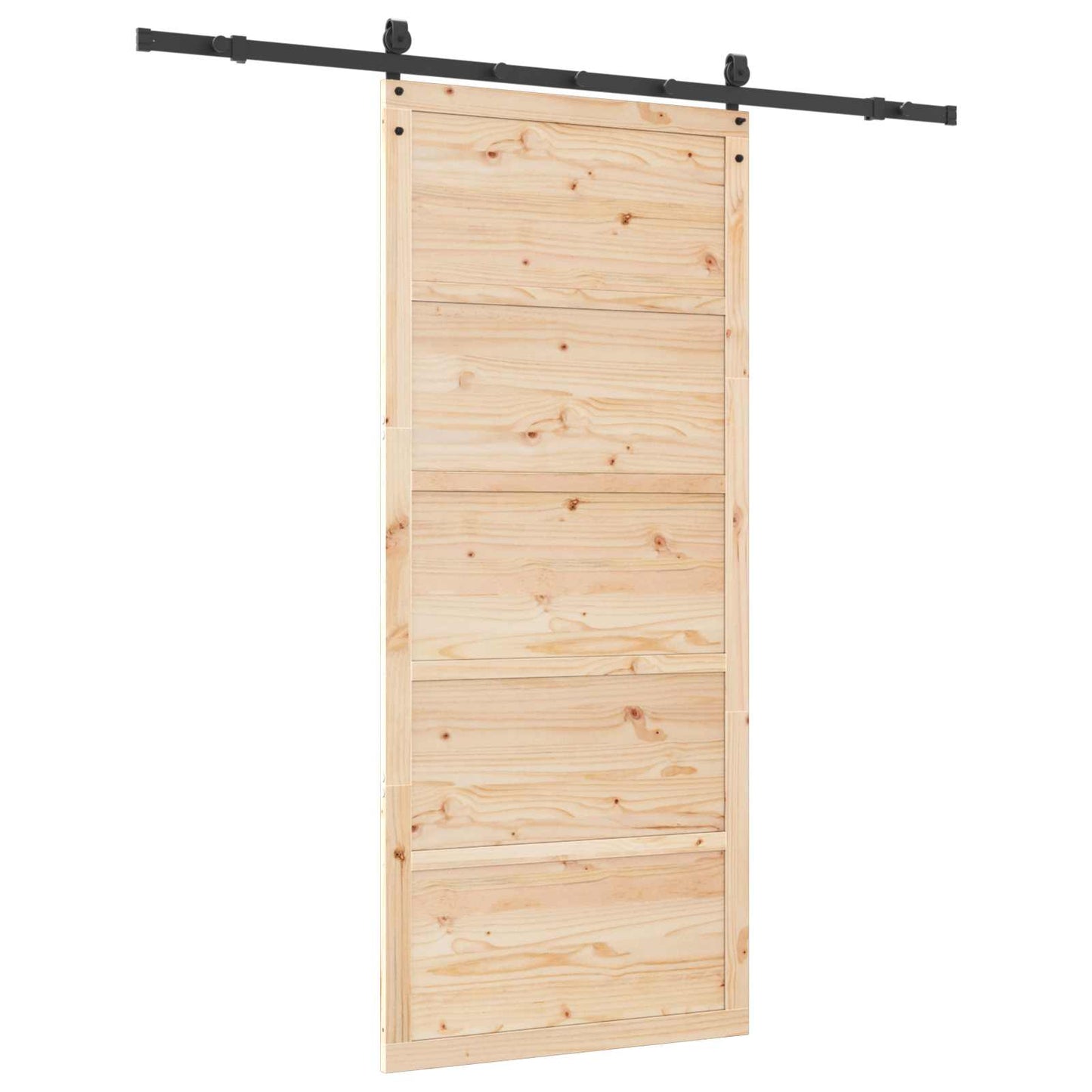 Csúszó ajtó Természetes 100 x 208 cm Tömör Fenyőfa