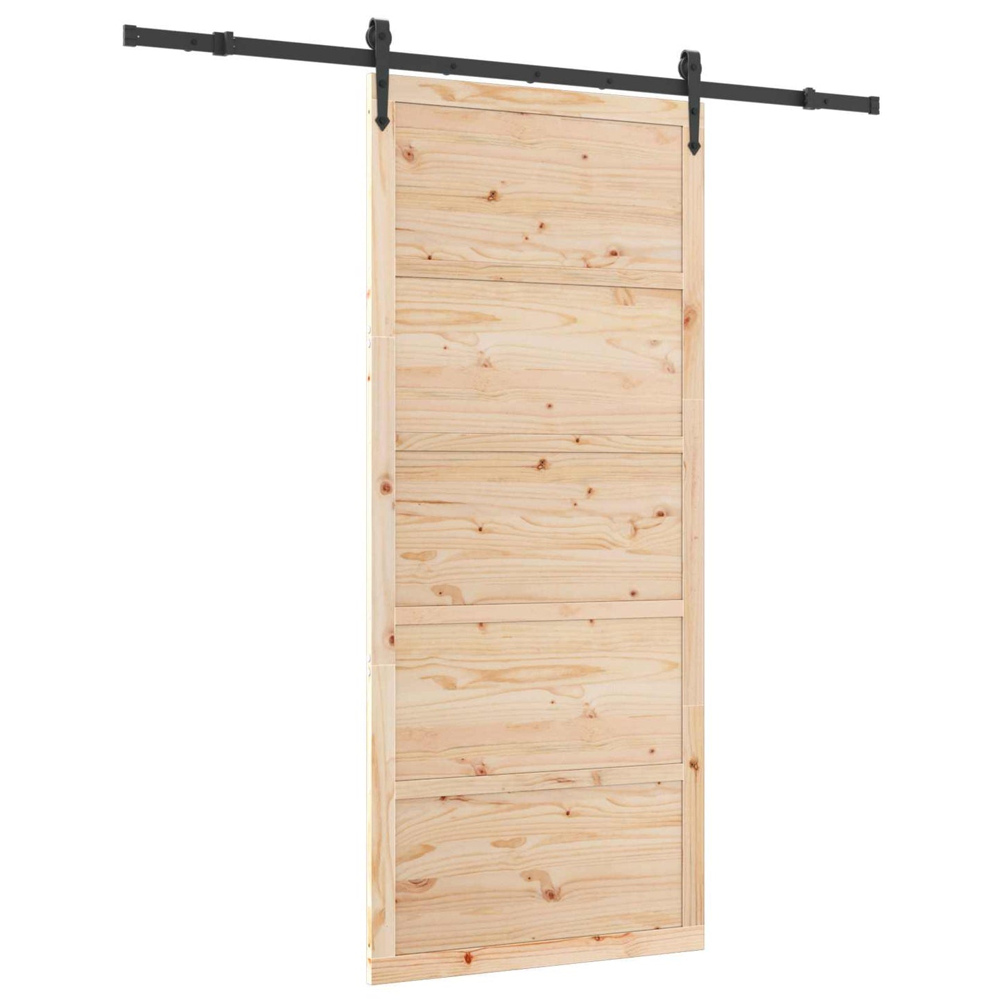 Csúszó ajtó Természetes 90 x 208 cm Tömör Fenyőfa
