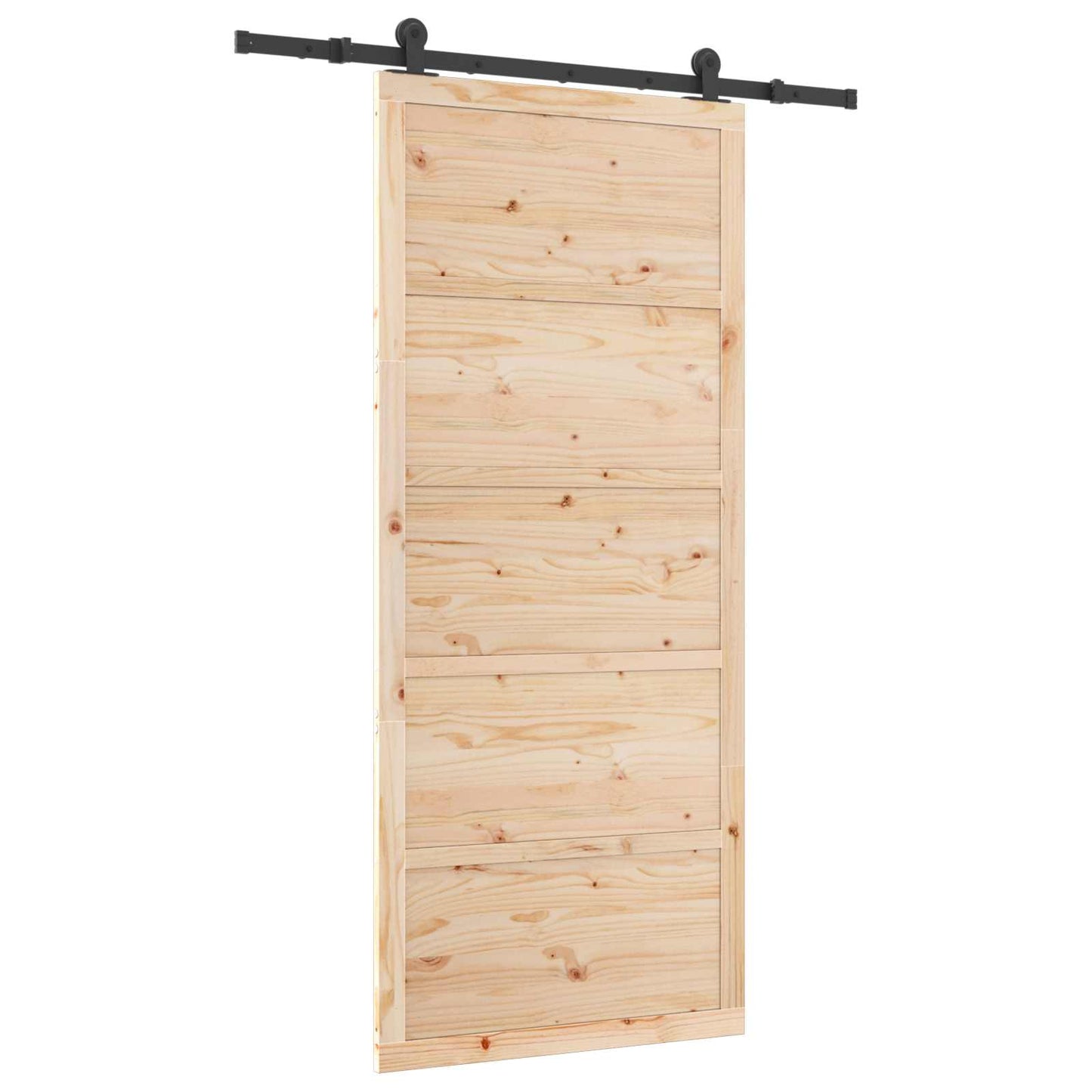 Csúszó ajtó Természetes 80 x 208 cm Tömör Fenyőfa