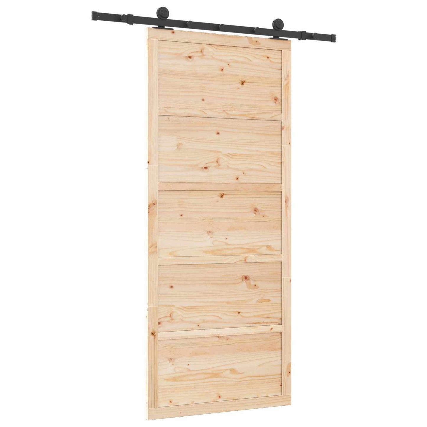 Csúszó ajtó Természetes 80 x 208 cm Tömör Fenyőfa