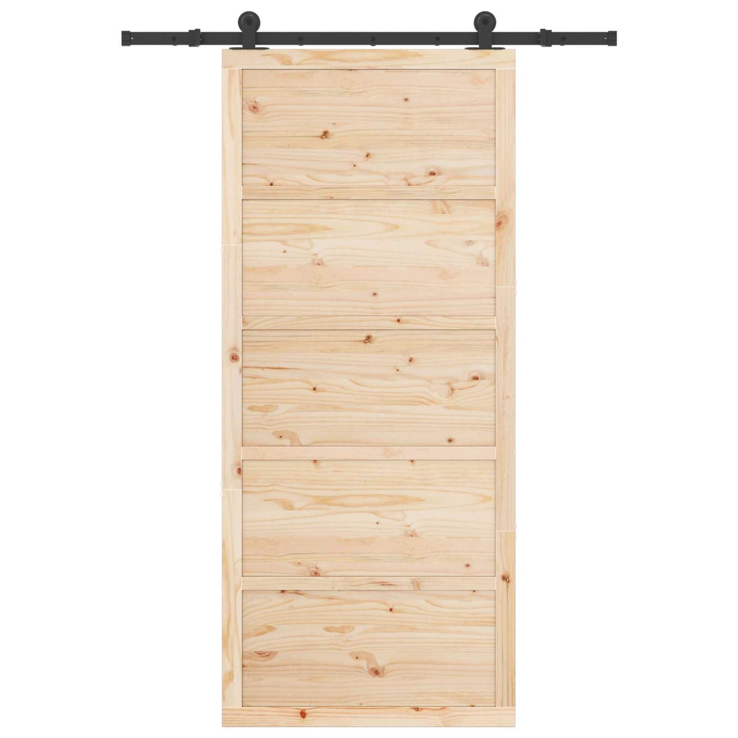 Csúszó ajtó Természetes 80 x 208 cm Tömör Fenyőfa