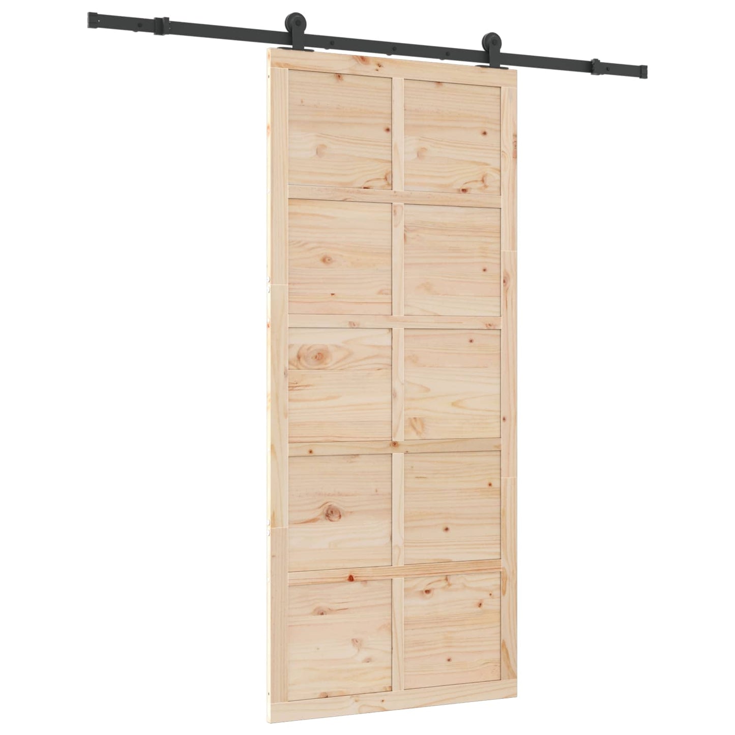 Csúszó ajtó Természetes 100 x 208 cm Tömör Fenyőfa