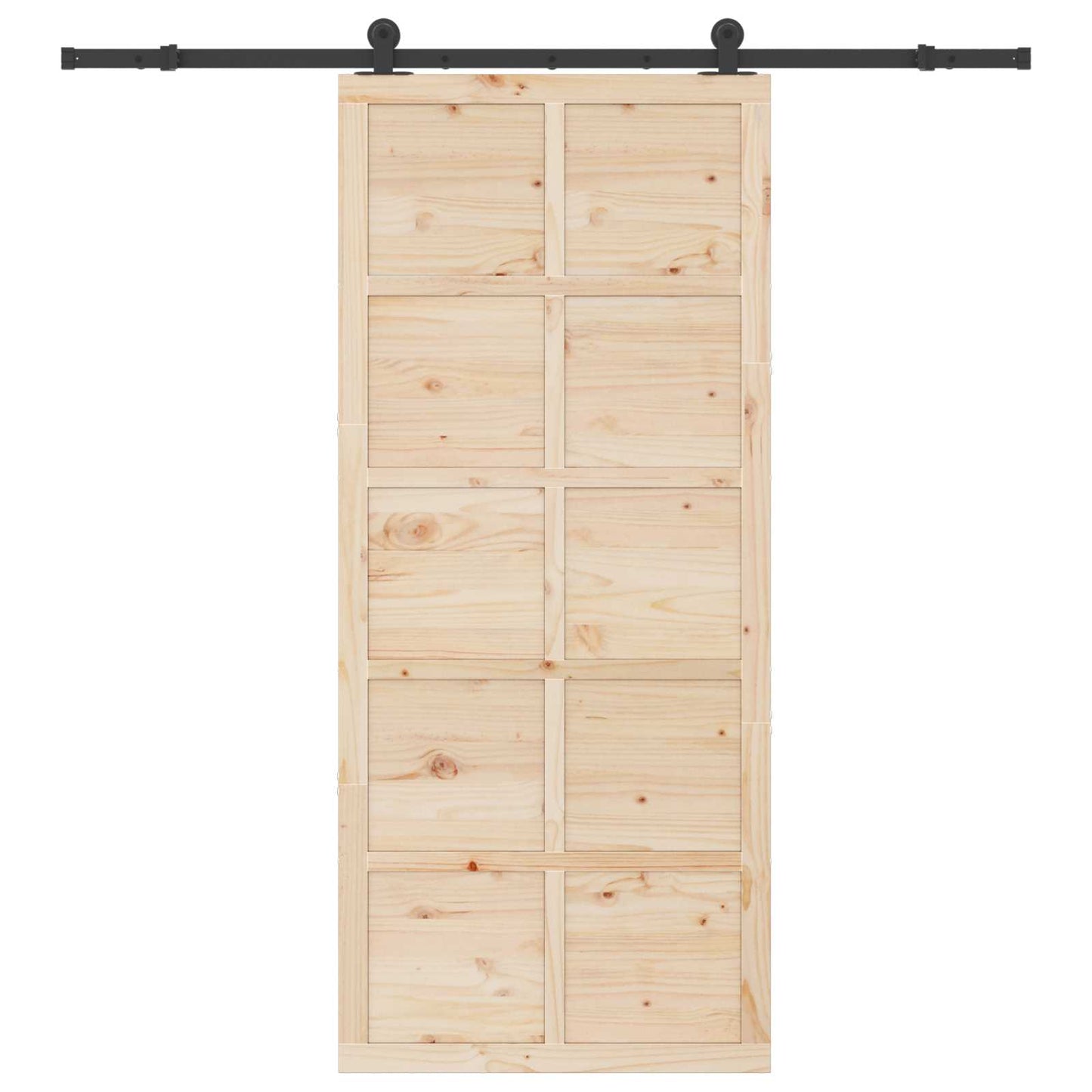 Csúszó ajtó Természetes 80 x 208 cm Tömör Fenyőfa