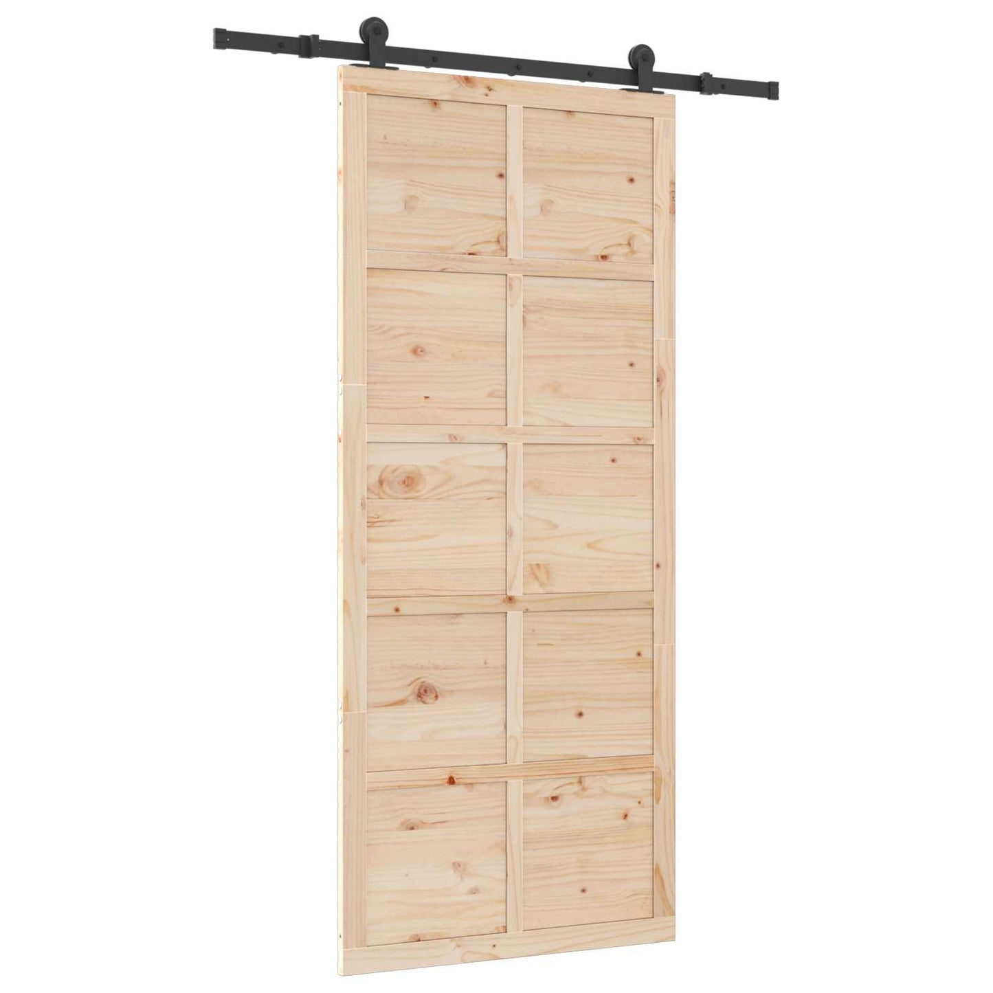 Csúszó ajtó Természetes 80 x 208 cm Tömör Fenyőfa