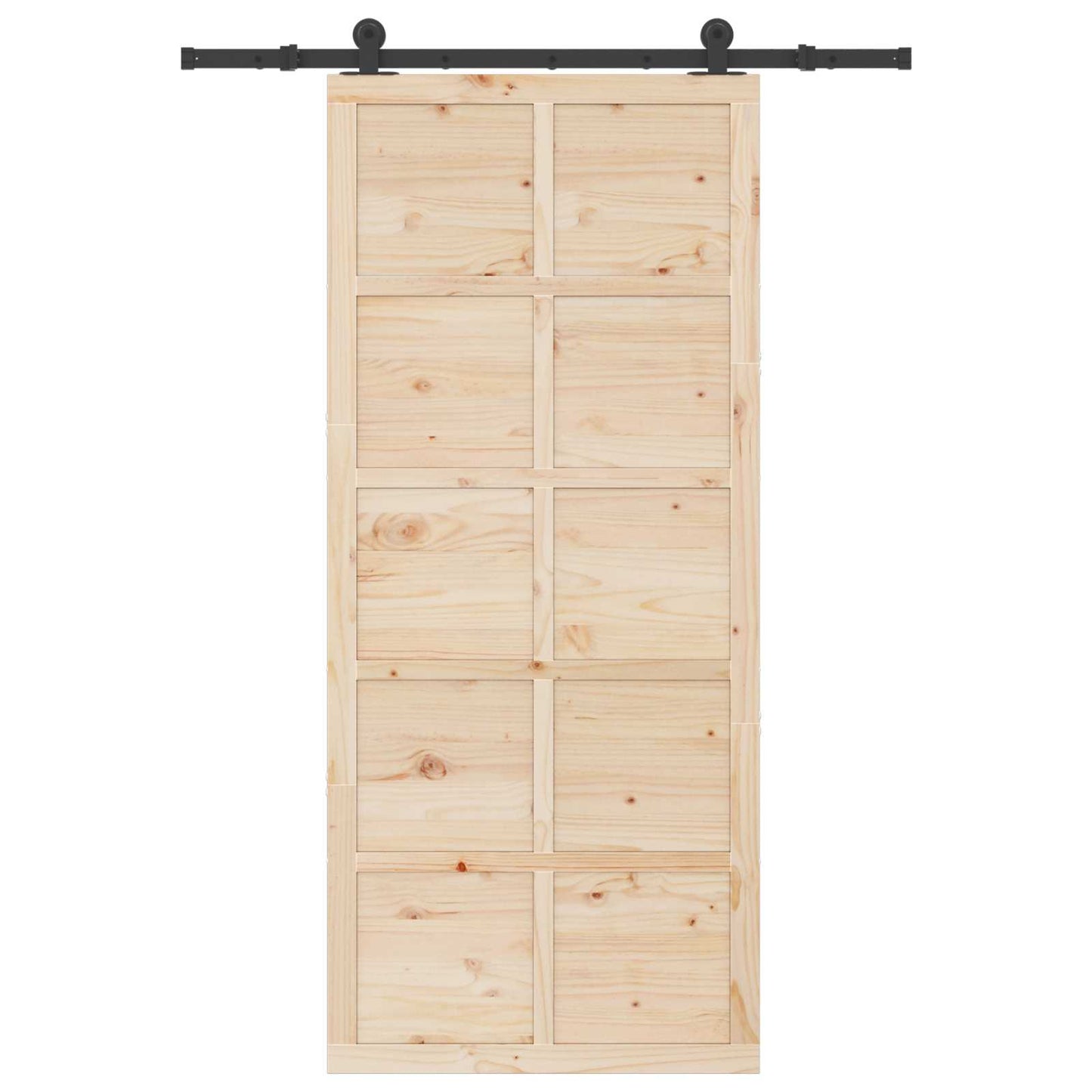 Csúszó ajtó Természetes 80 x 208 cm Tömör Fenyőfa