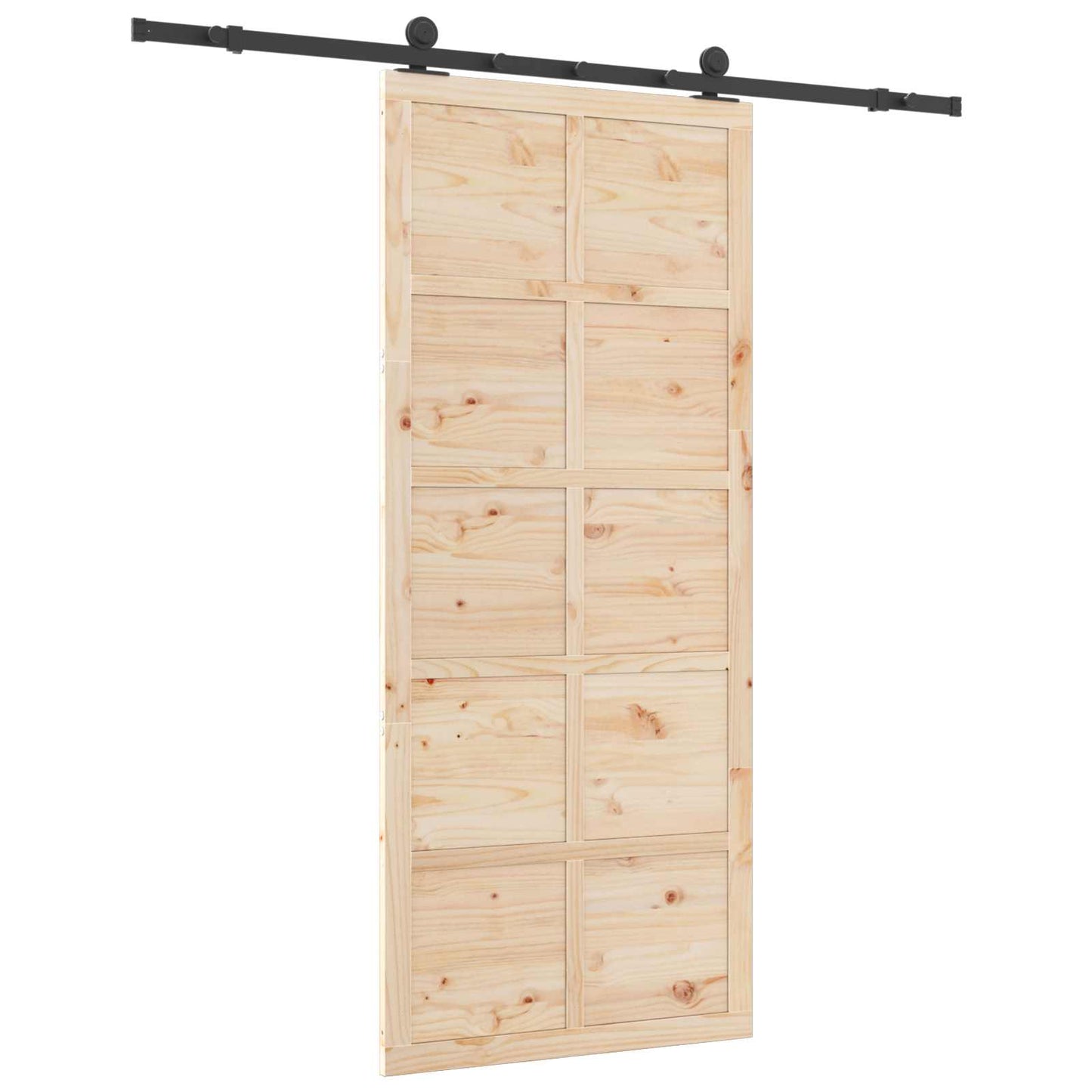 Csúszó ajtó Természetes 100 x 208 cm Tömör Fenyőfa