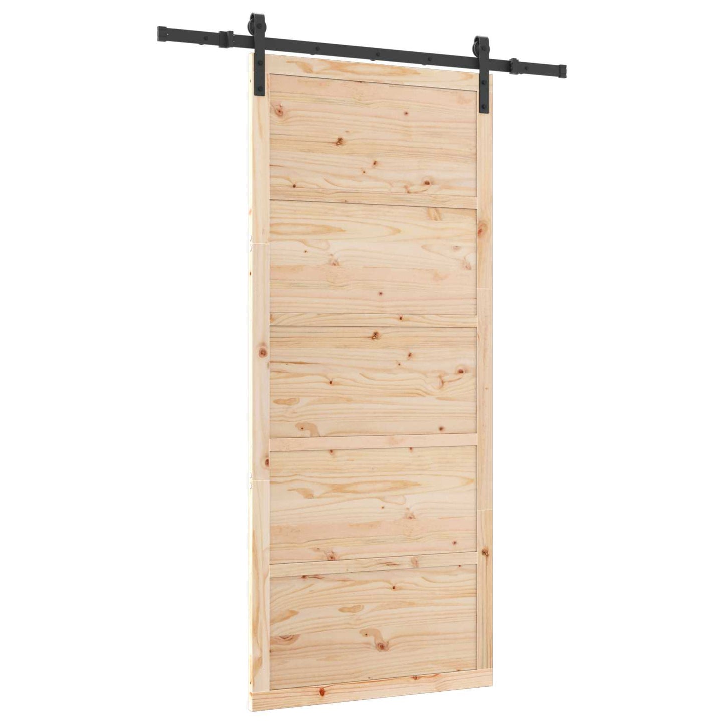 Csúszó ajtó Természetes 80 x 208 cm Tömör Fenyőfa
