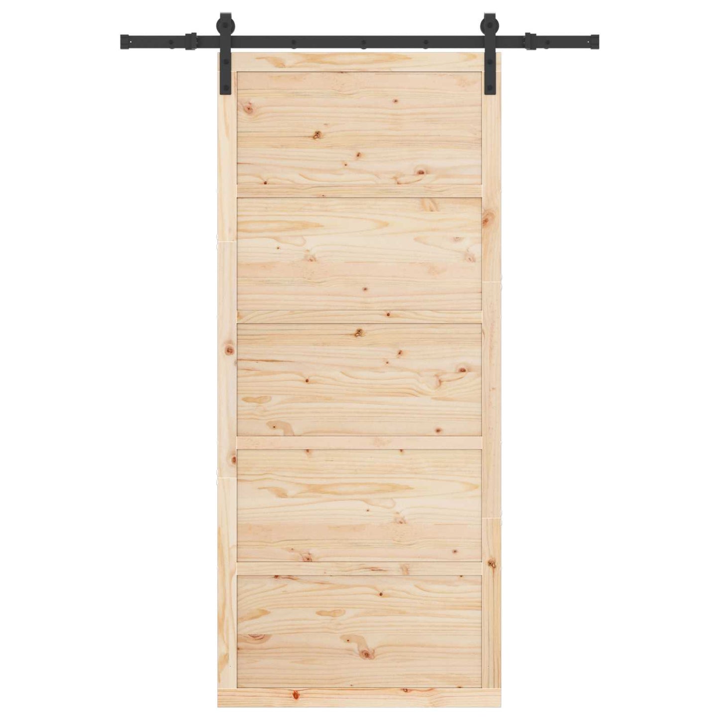 Csúszó ajtó Természetes 80 x 208 cm Tömör Fenyőfa