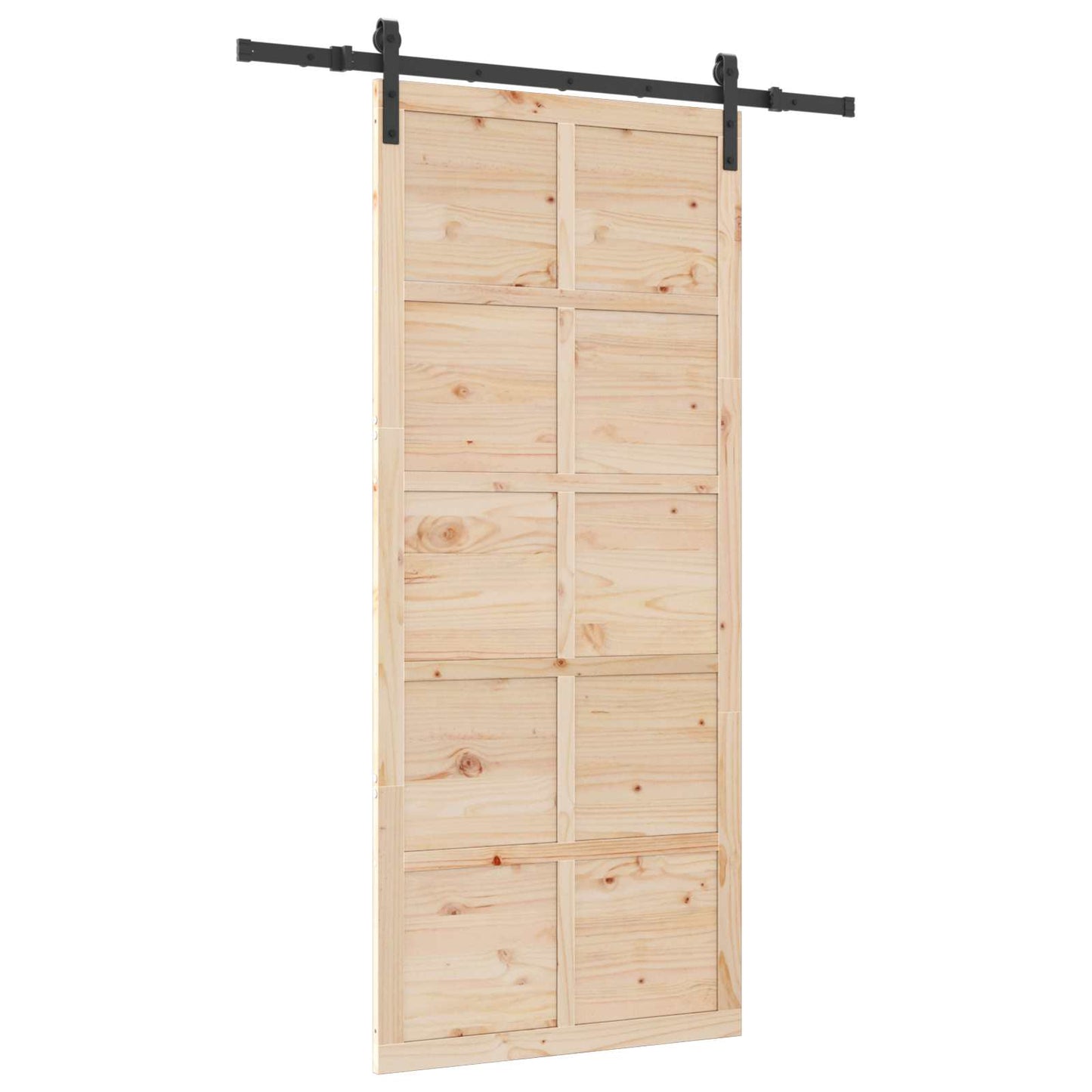 Csúszó ajtó Természetes 80 x 208 cm Tömör Fenyőfa