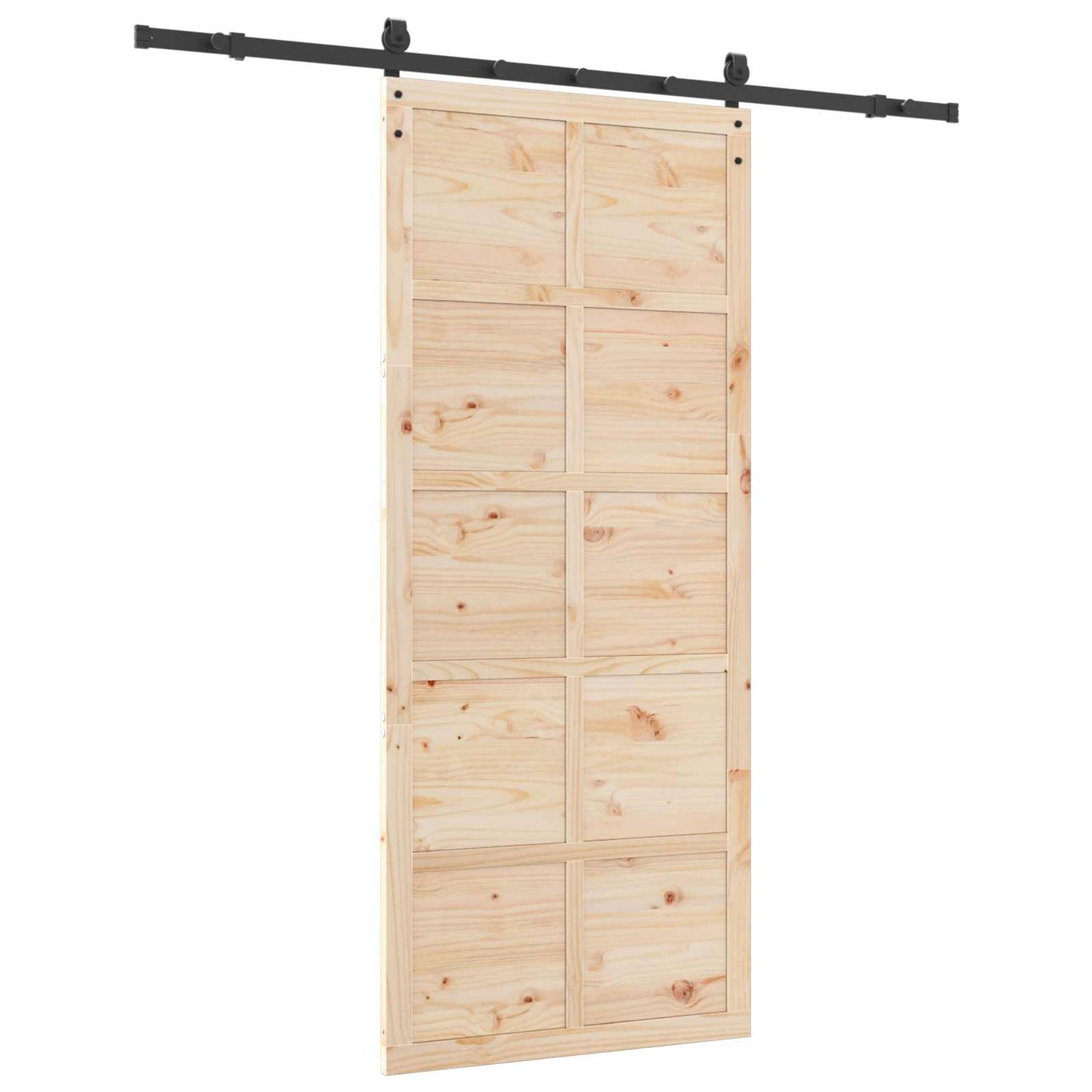 Csúszó ajtó Természetes 80 x 208 cm Tömör Fenyőfa