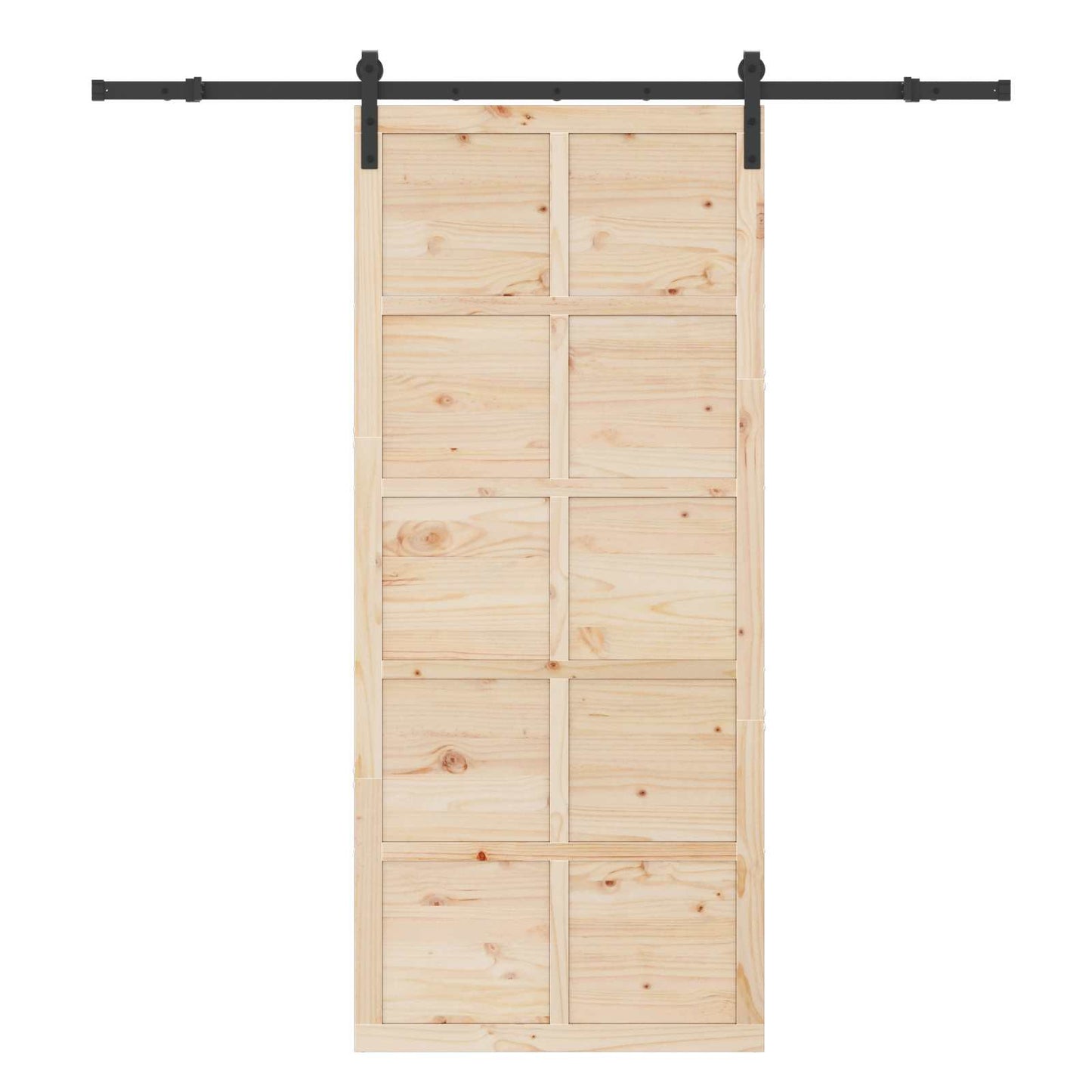 Csúszó ajtó Természetes 80 x 208 cm Tömör Fenyőfa