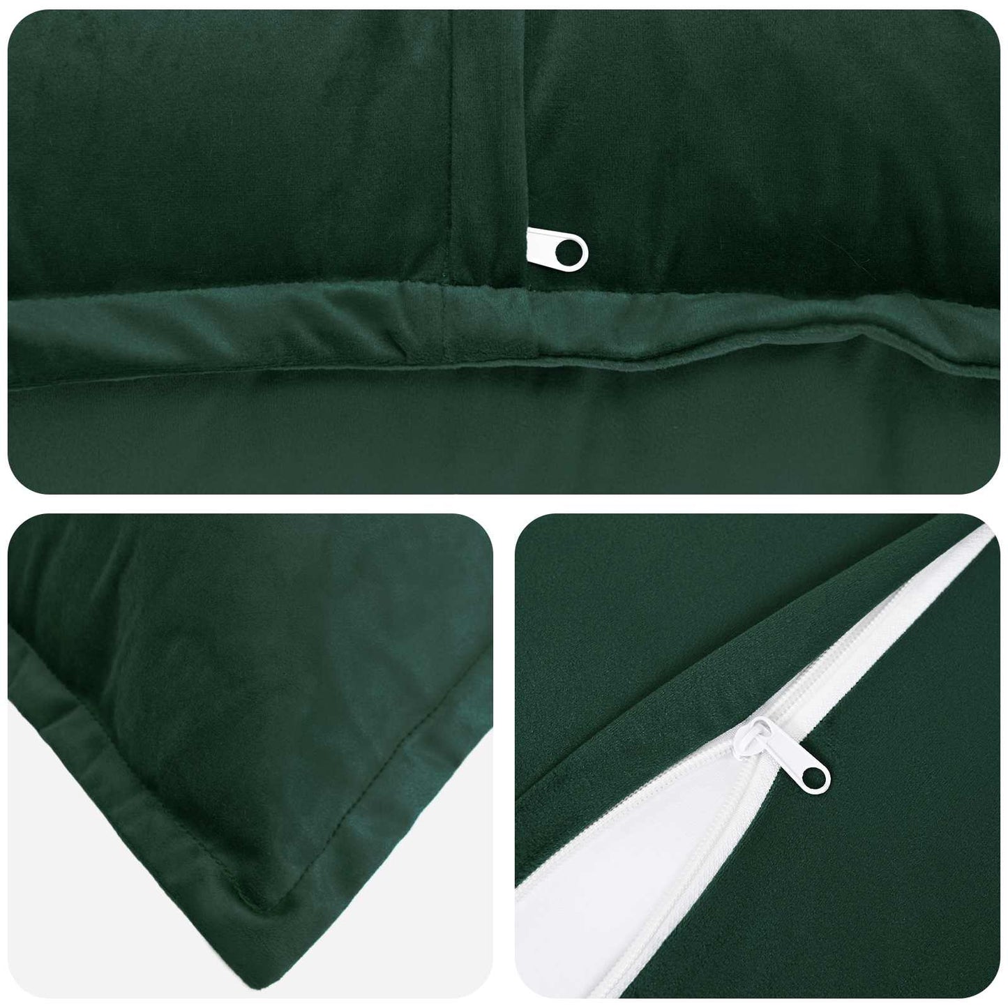 Párna párnával HOUTEN Sötétzöld 40 x 145 cm Bársony