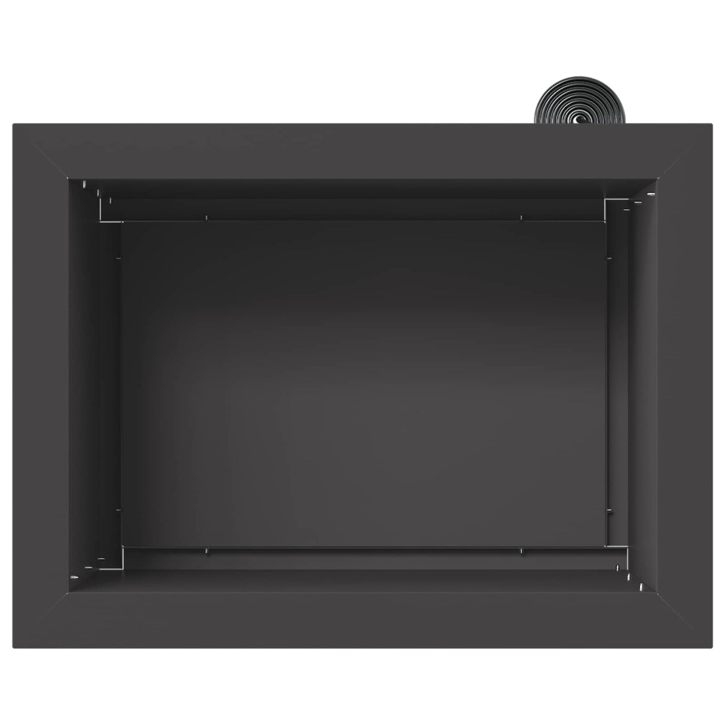Led-es kerti virágláda Fekete 30 x 40 x 30 cm Acél