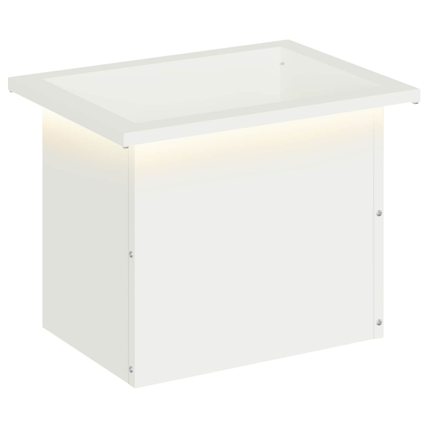Led-es kerti virágláda Fehér 30 x 40 x 30 cm Acél