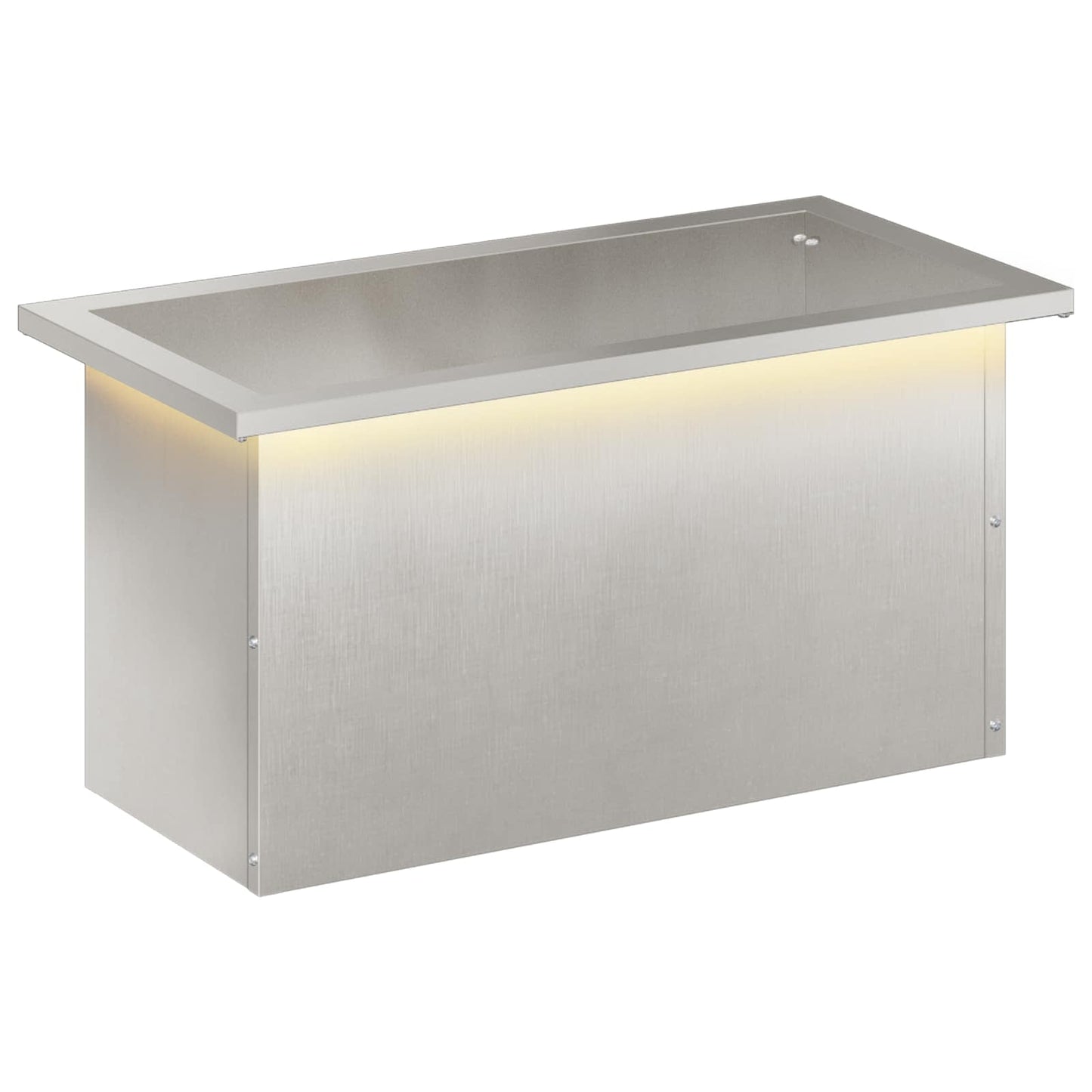 Led-es kerti virágláda Ezüst 30 x 60 x 30 cm Rozsdamentes Acél